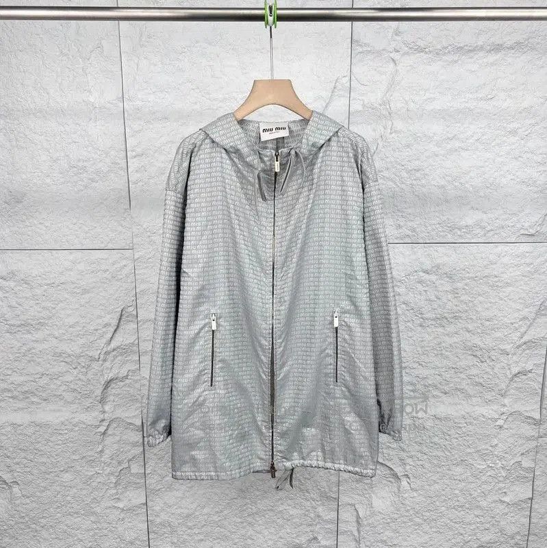 Miu Miu Silver Cotton Jacket for Women .