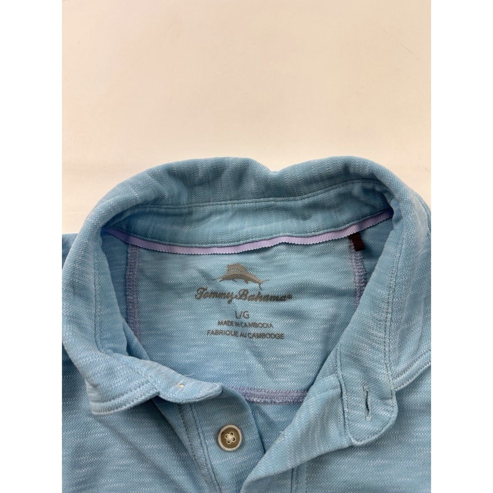 Tommy Bahama Tommy Bahama Shirt Mens Large Light Blue Hawaiian Polo Short Sleeve Size US L / EU 52-54 / 3 - 3 Thumbnail