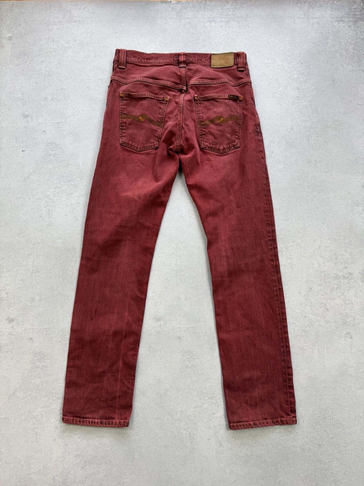 Nudie Jeans Vintage Nudie Jeans Thin Finn Burgundi Skini Jeans Size US 32 / EU 48 - 13 Thumbnail