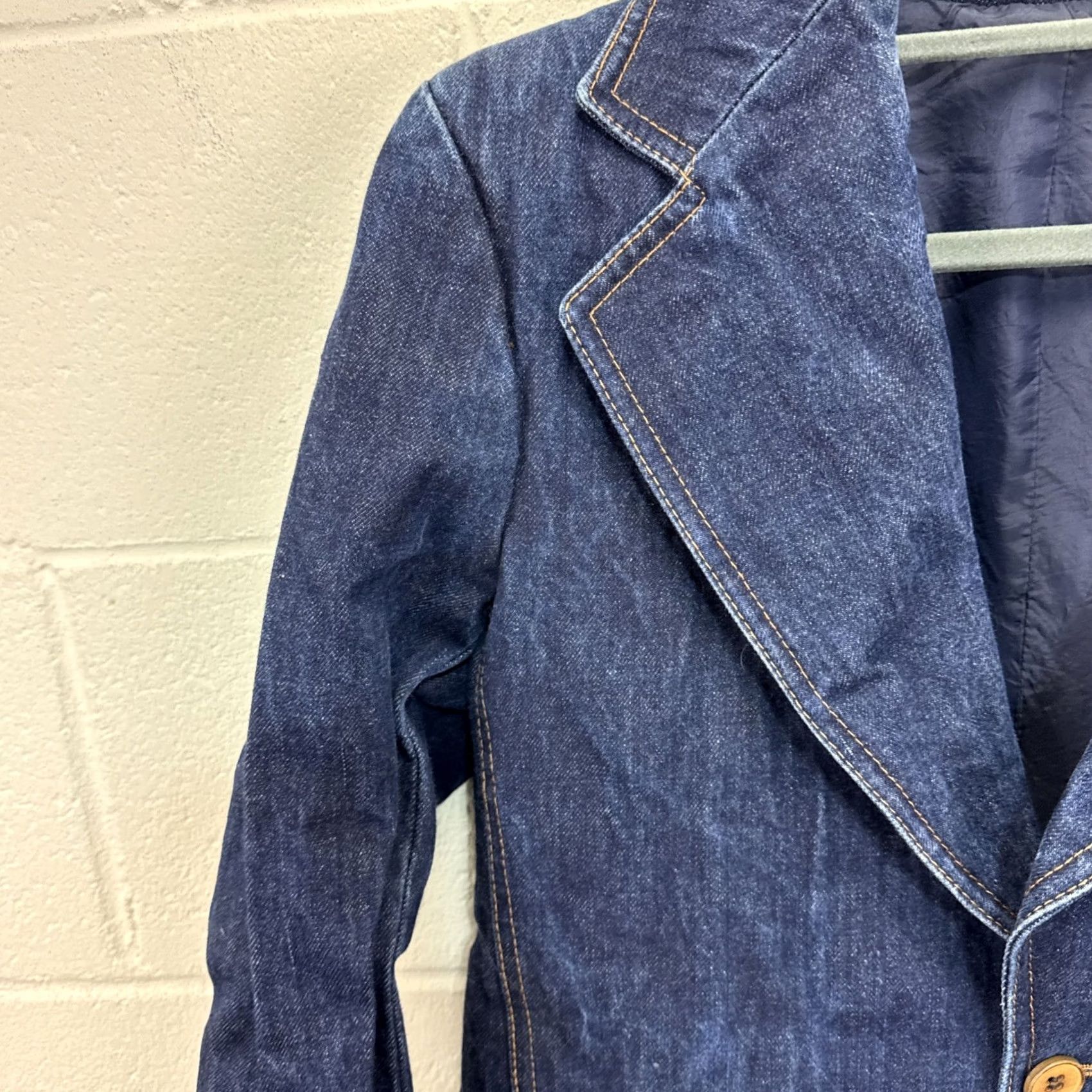 Vintage VINTAGE Southern Cotton Co Jacket Denim Blazer 38 L Two Button Pockets 67/41-836 Size XS / US 0-2 / IT 36-38 - 3 Thumbnail