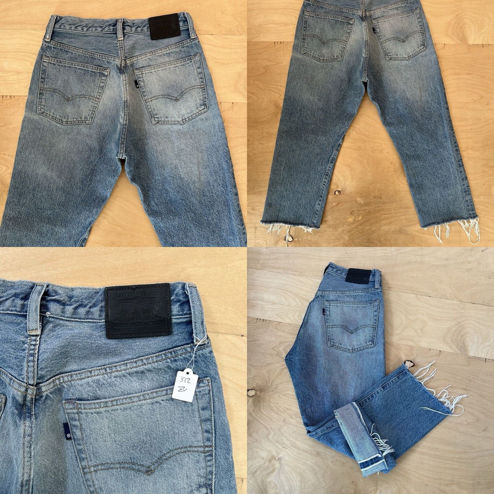 Levi's VINTAGE Levis Made and Crafted Jeans 27 Blue For Women Cropped 5-Pocket Denim Slim Fit Summer Womens Size 27" / US 4 / IT 40 - 10 Thumbnail