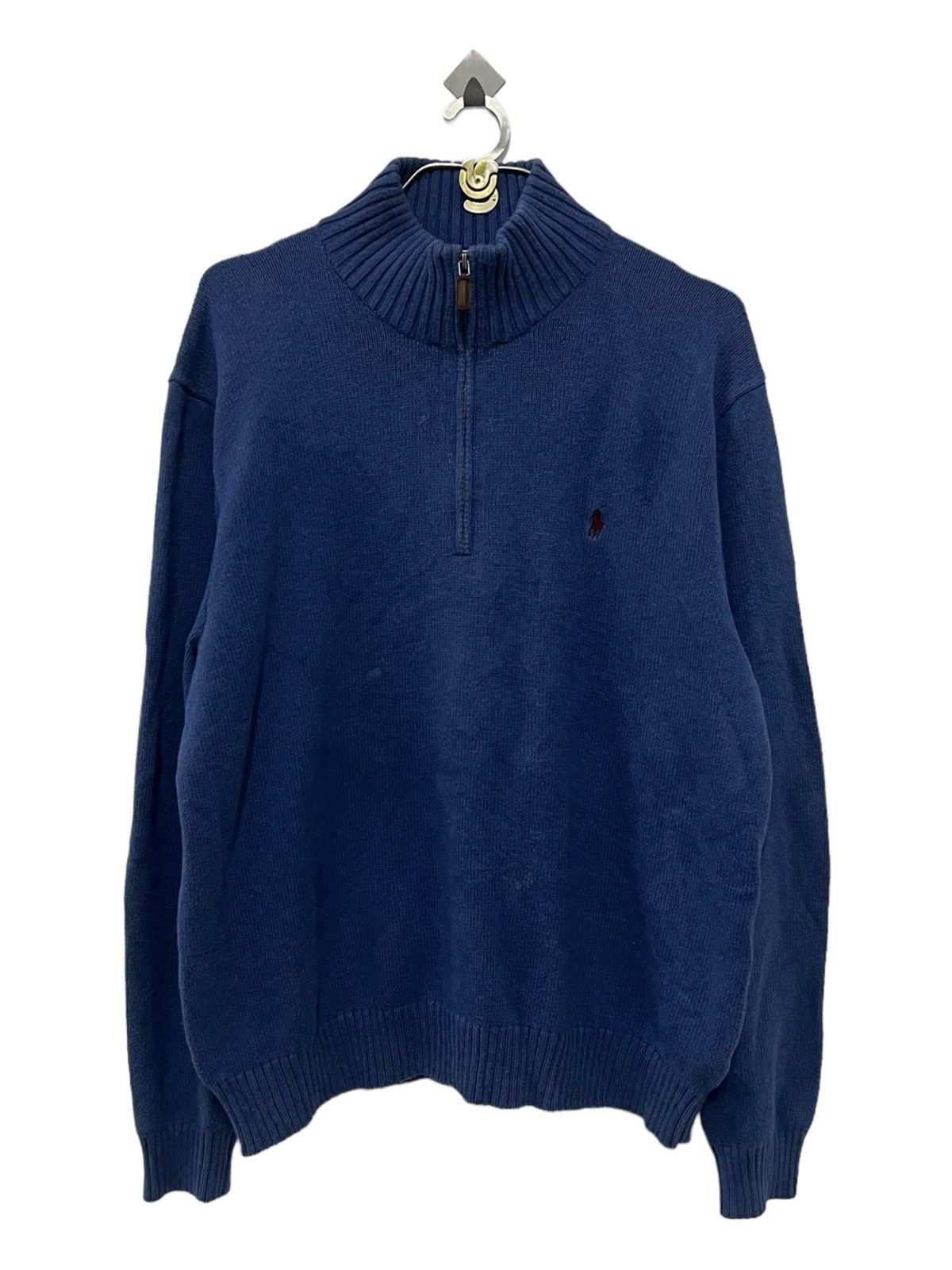 Polo Ralph Lauren × RRL Ralph Lauren Y2K Polo Ralph Lauren Half Zipper Knitted Sweater Pullover Size US XL / EU 56 / 4 - 2 Thumbnail