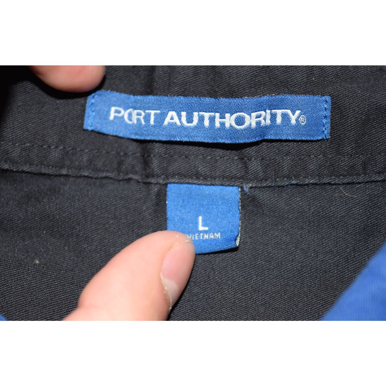 Port Authority PORT AUTHORITY Work Shirt - Button Down Long Sleeve - Blue - Cotton Blend - Size Large - Unisex Size US L / EU 52-54 / 3 - 4 Thumbnail