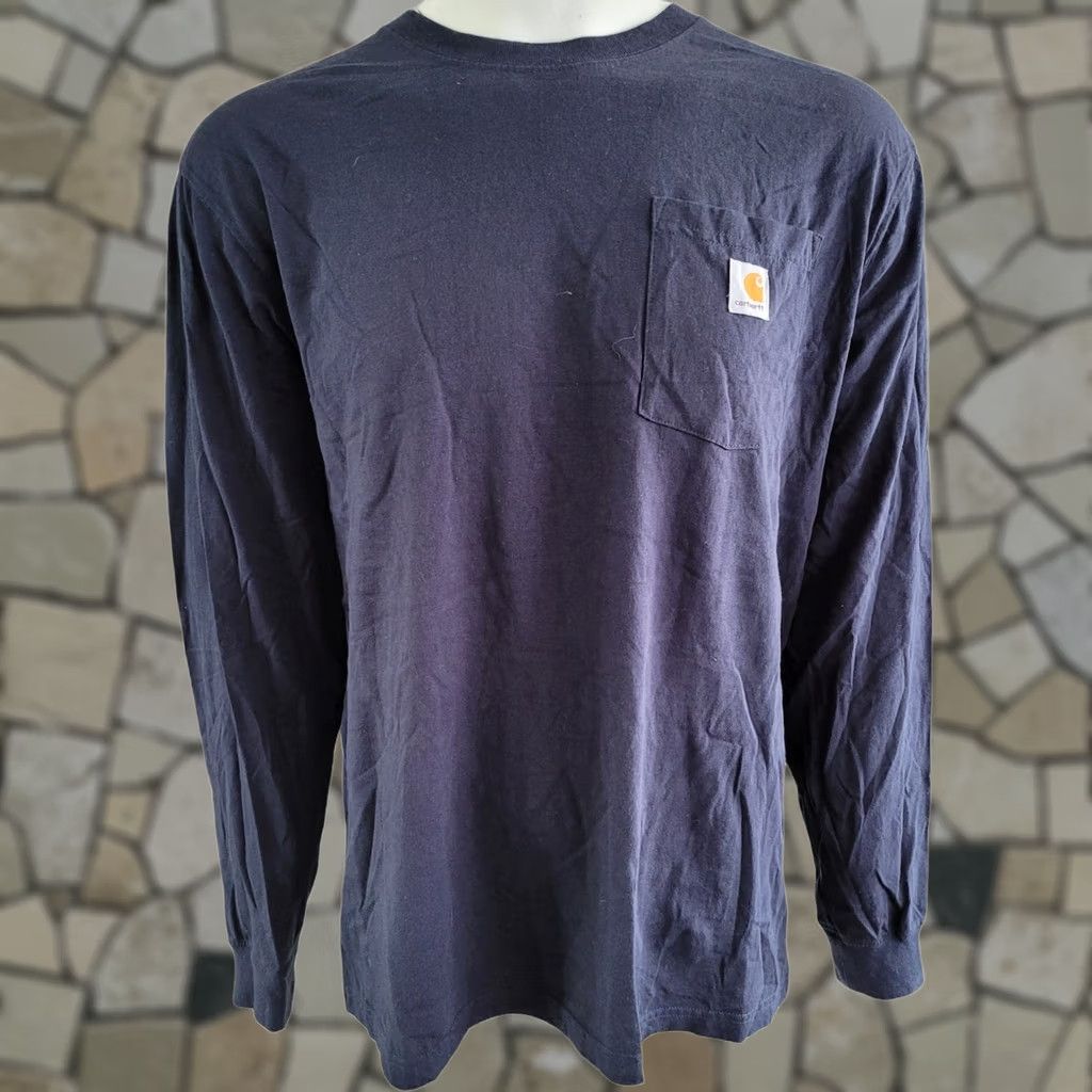 Carhartt VINTAGE Carhartt Long Sleeve T-Shirt - Navy - Men’s L Size US L / EU 52-54 / 3 - 1 Thumbnail