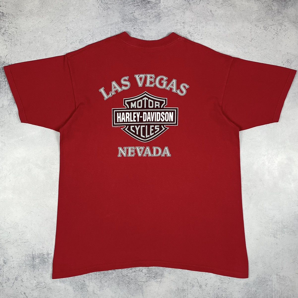 Harley Davidson Vintage Harley Davidson y2k Las Vegas big logo tee 1998 Size US XL / EU 56 / 4 - 21 Thumbnail