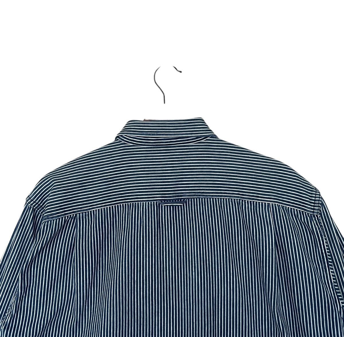 Japanese Brand × Vintage Vintage Brand Denim Chick Half Zipper Hickory Shirt 1990s Size US L / EU 52-54 / 3 - 8 Thumbnail