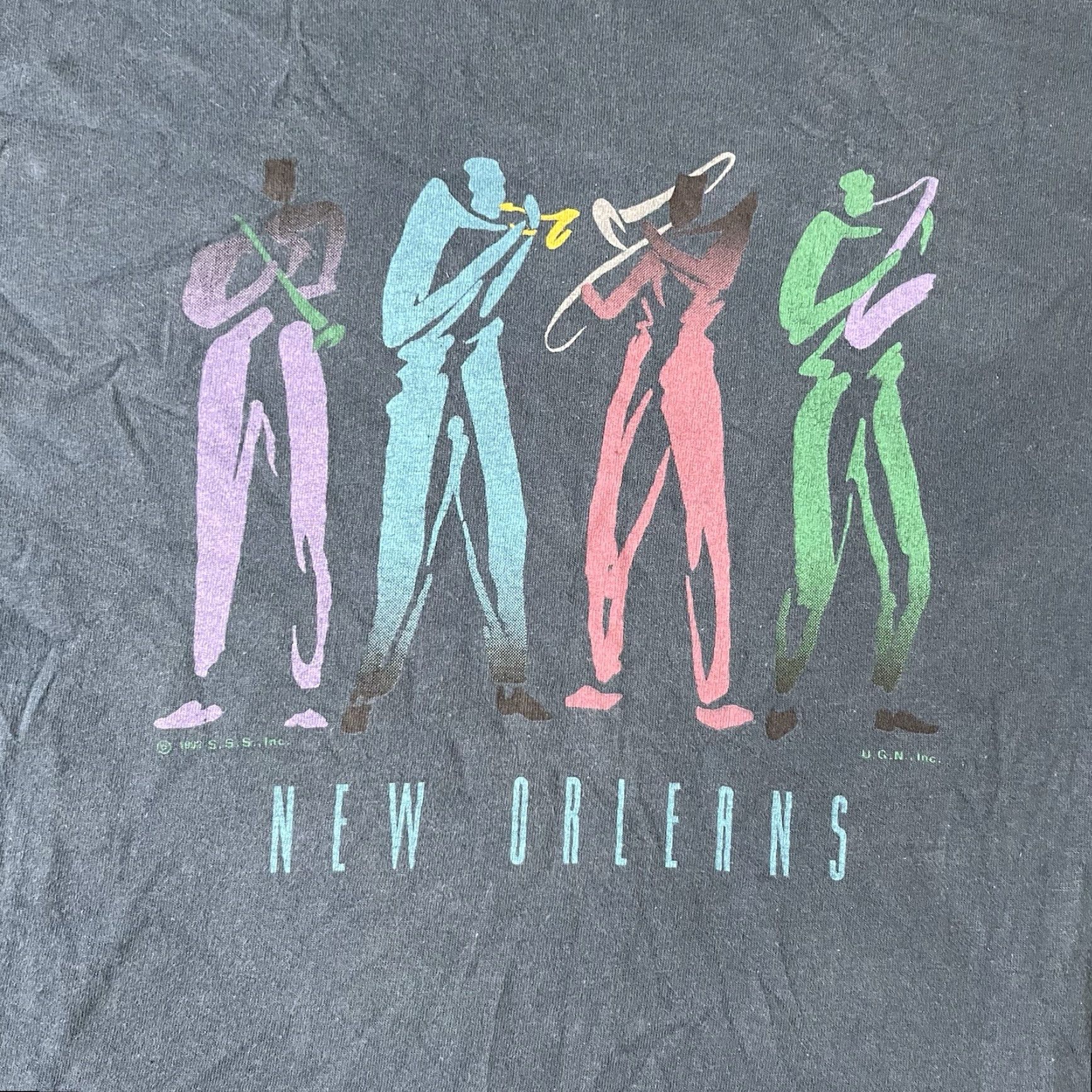 Vintage VINTAGE Hanes Heavyweight T-shirt Blues Brass Band 1992 S Small 34-36 Unisex Blue Graphic Tee 1990s Mens Womens Boys Girls Size US S / EU 44-46 / 1 - 4 Thumbnail