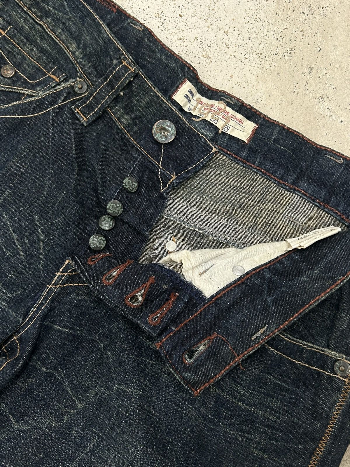 Hysteric Glamour Vintage Extreme Flared Jeans 1927 Brand Distressed Denim Size US 34 / EU 50 - 9 Thumbnail
