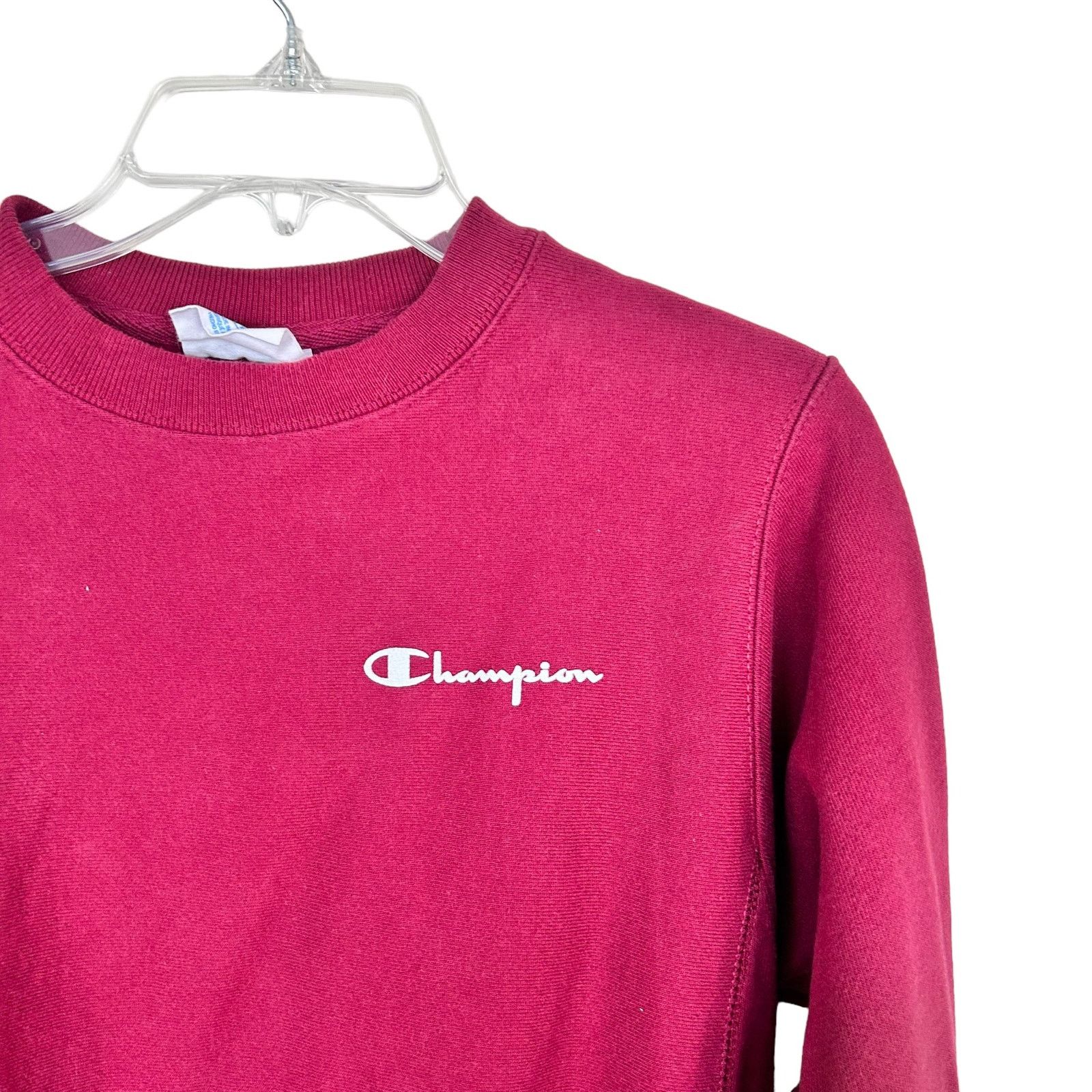 Champion Champion Maroon Reverse Weave Crewneck Sweatshirt Sz XS Size XS / US 0-2 / IT 36-38 - 2 Thumbnail