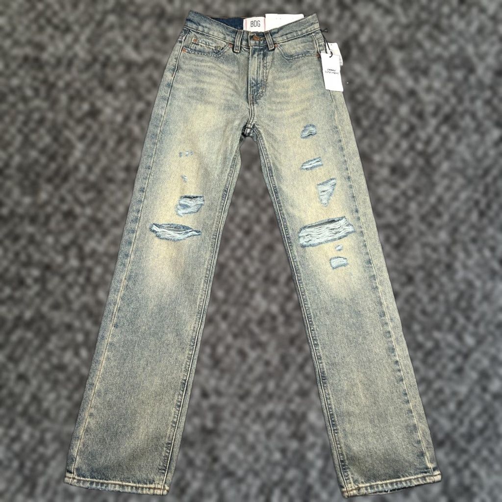 Bdg VINTAGE? BDG Urban Outfitters Jeans Cowboy Distressed 5-Pocket Denim Women’s 24 Blue Straight Mid Rise 30 Inseam Size 42" / US 20 - 1 Thumbnail