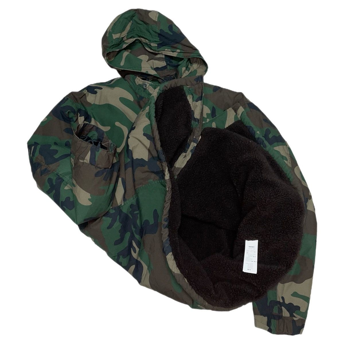 Kanye West × Yeezy Yeezy season 5 down Camo Sherpa fleece Lined jacket Size US XS / EU 42 / 0 - 3 Thumbnail
