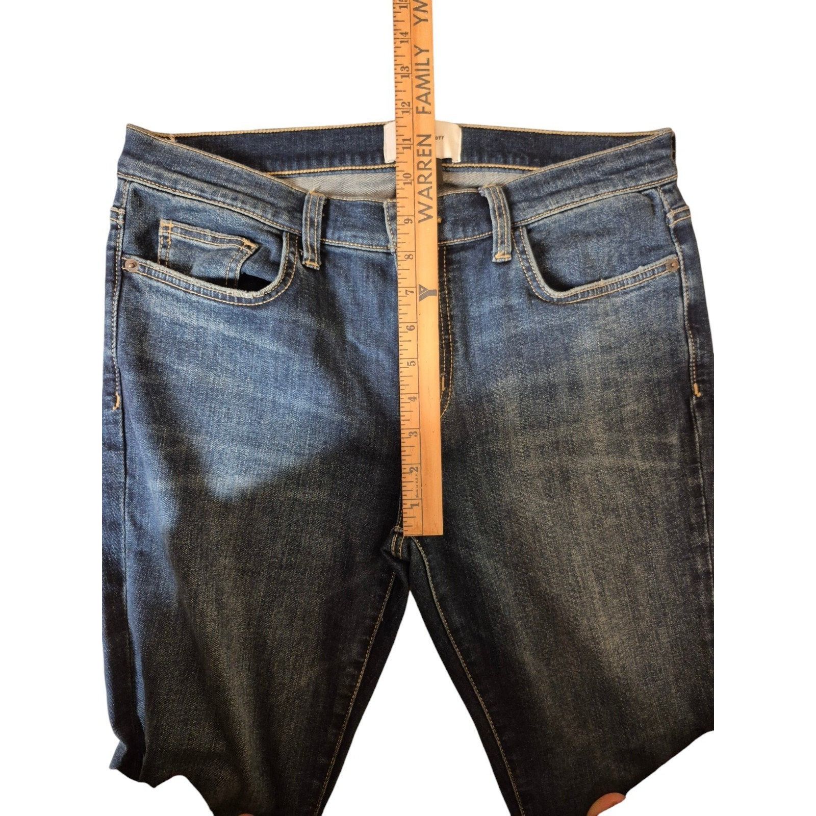 Current/Elliot Current/Elliot Dark Wash Skinny Jeans Mid Rise Stretch Denim Size 30" / US 8 / IT 44 - 4 Thumbnail