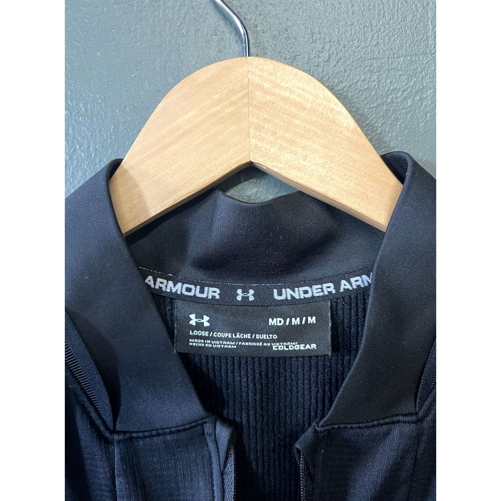 Under Armour Under Armour Mens Black Full Zip ColdGear Sweatshirt M Regular Size Medium Shirt Mens Black Full Zip Size US M / EU 48-50 / 2 - 3 Thumbnail