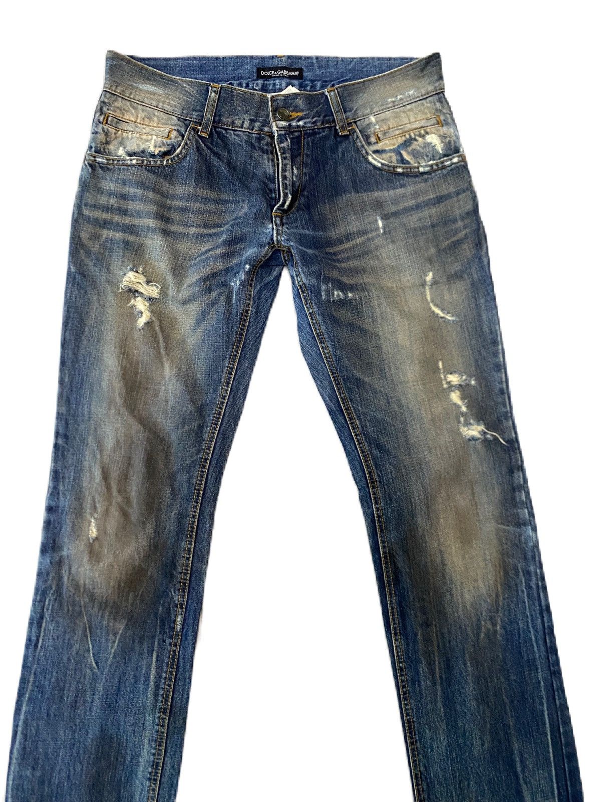 Dolce & Gabbana DOLCE & GABBANA DISTRESS DENIM RIPPED DESIGN Size US 32 / EU 48 - 4 Thumbnail