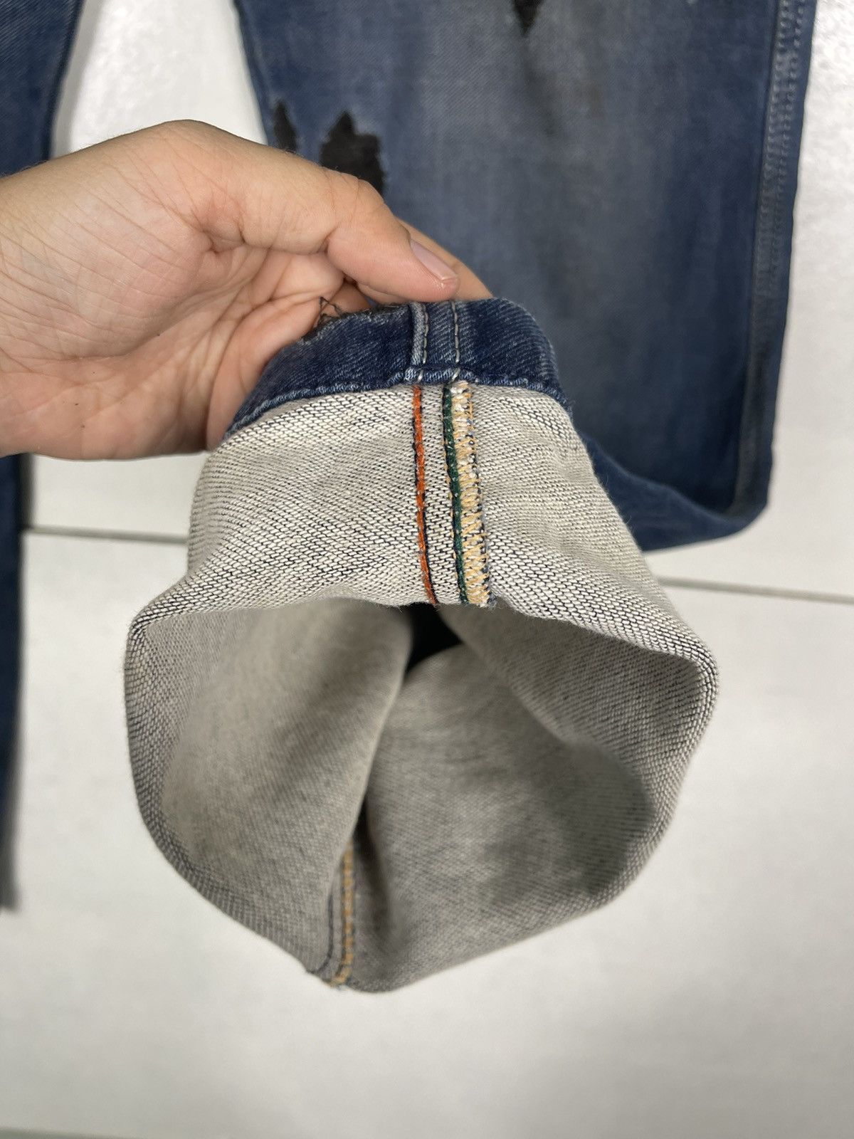 If Six Was Nine Wrangler Stone Wash Zipper Fly Denim Jeans W40 Size US 40 / EU 56 - 11 Thumbnail