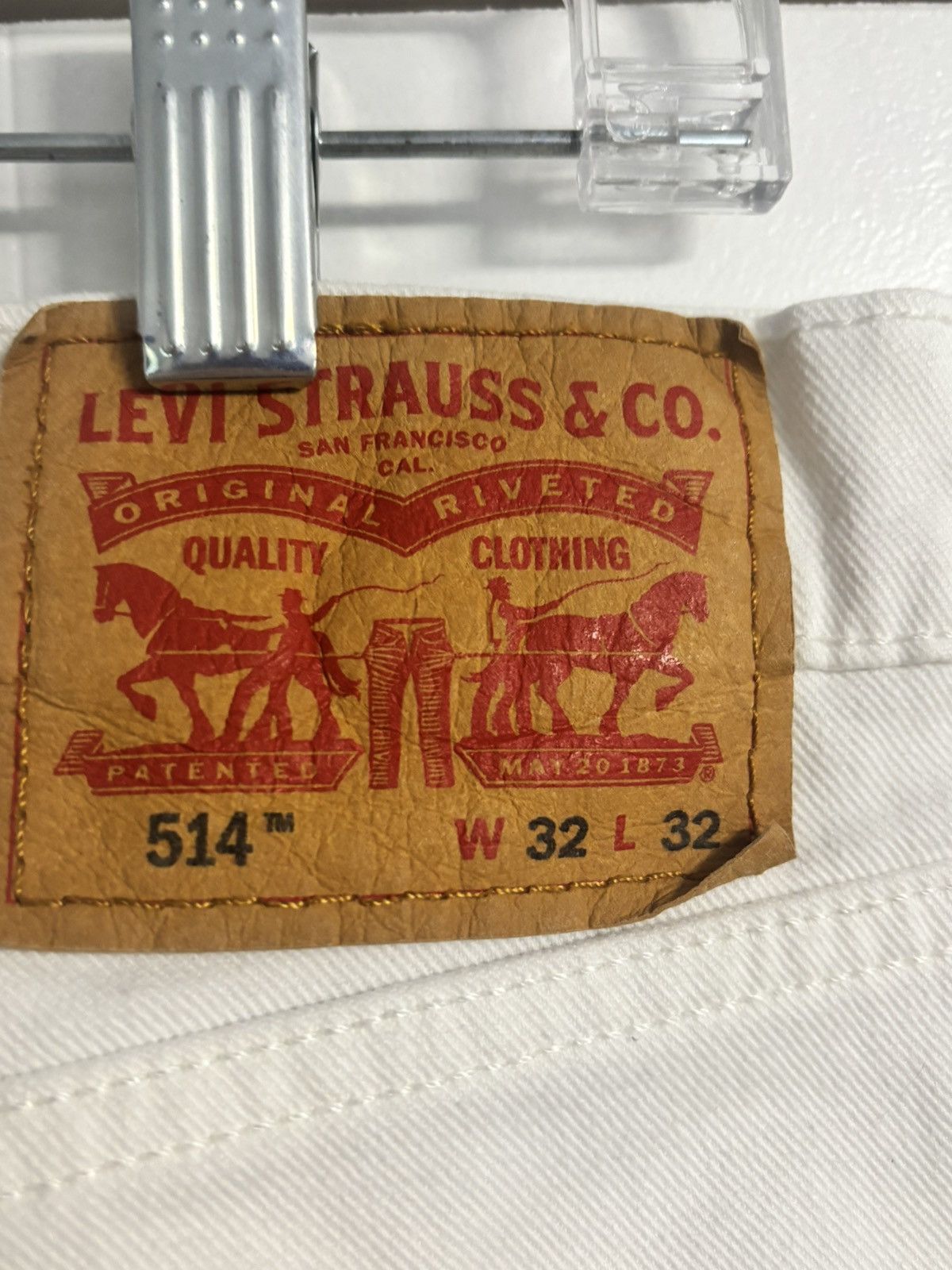 Levi's White Levis Straight Leg Jeans Size US 32 / EU 48 - 3 Thumbnail