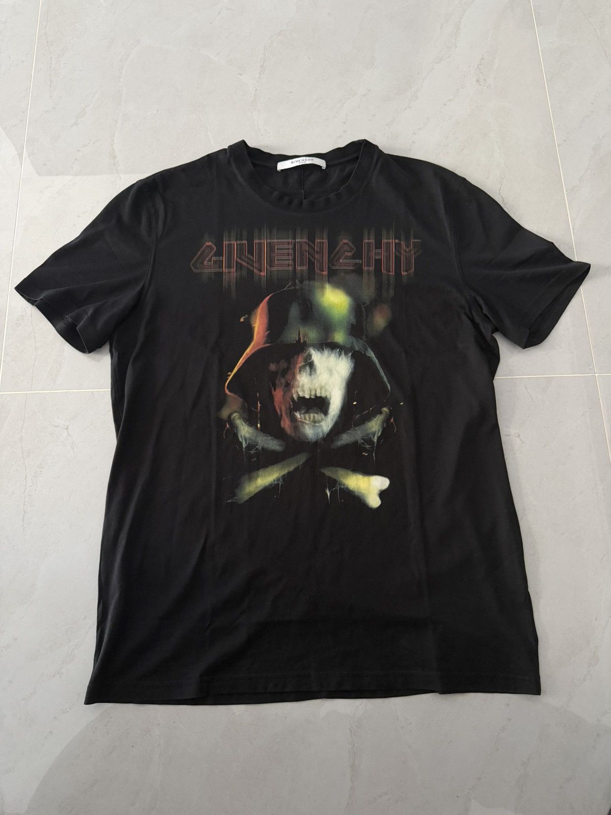 Givenchy Givenchy AW16 Skull Soldier Logo Tshirt Sz.XL Size US XL / EU 56 / 4 - 1 Thumbnail
