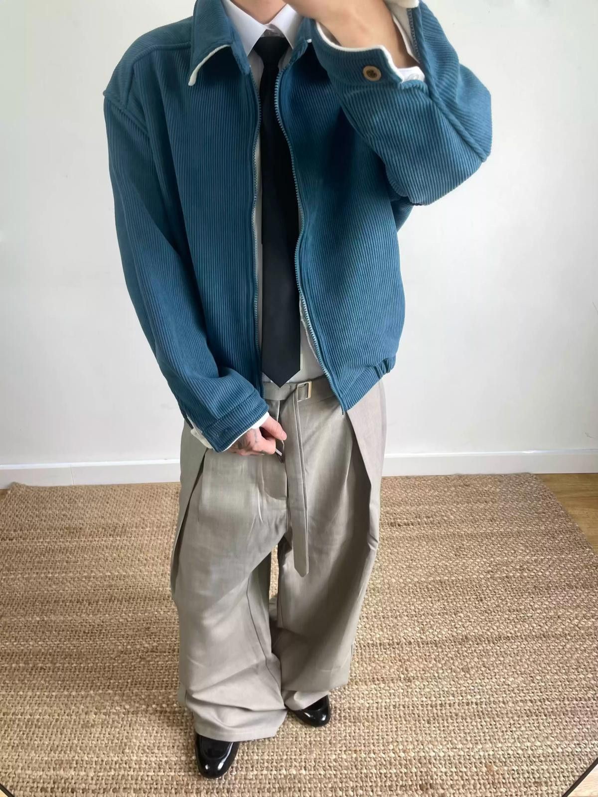 Other Corduroy Full Zip Jacket, Casual Zip Sweater Size US M / EU 48-50 / 2 - 2 Thumbnail