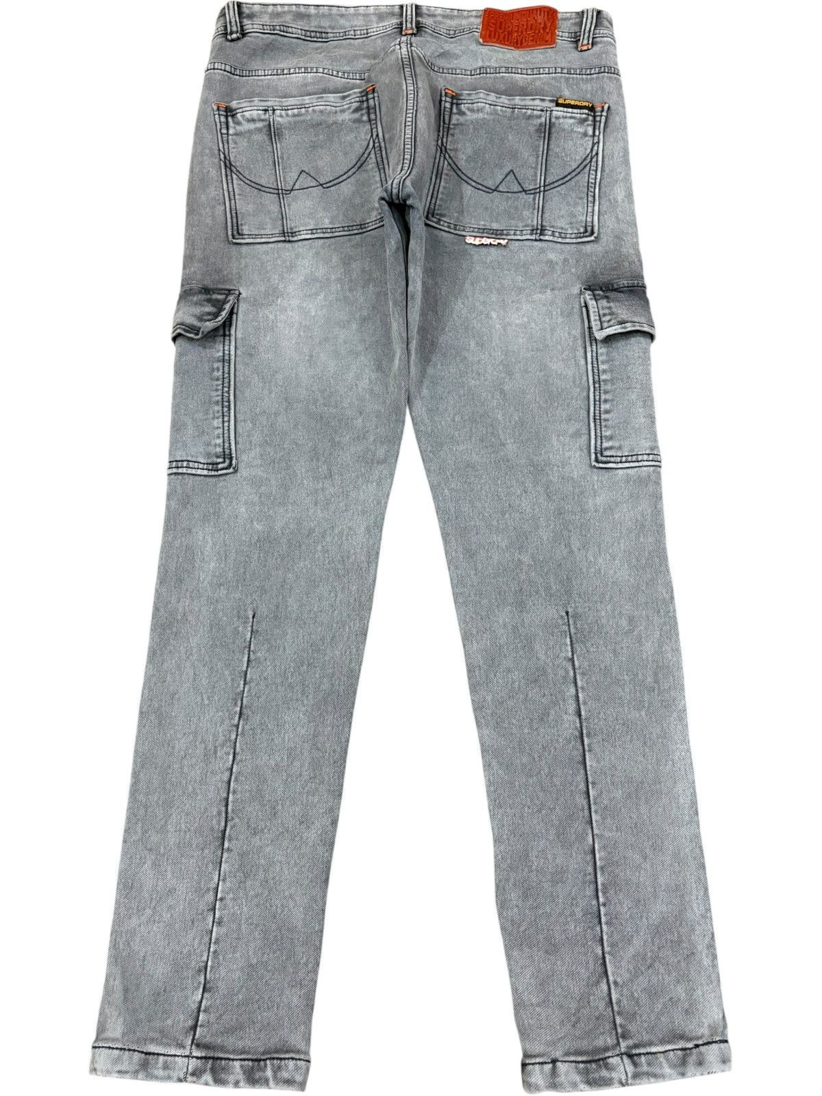 Superdry Vintage Superdry Charcoal Wash Cargo Jeans Size US 33 - 2 Thumbnail
