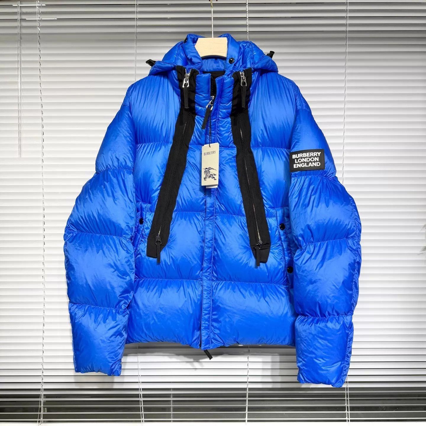 Burberry Blue Hooded Puffer Jacket XXL Size US XXL / EU 58 / 5 - 1 Thumbnail