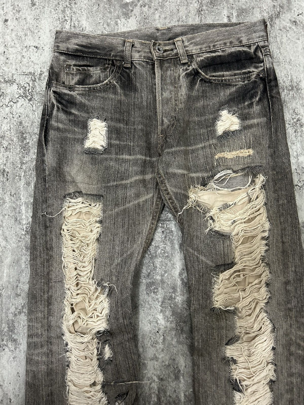Japanese Brand Ego Tripping Japan Distressed Denim Pants Size US 30 / EU 46 - 8 Thumbnail