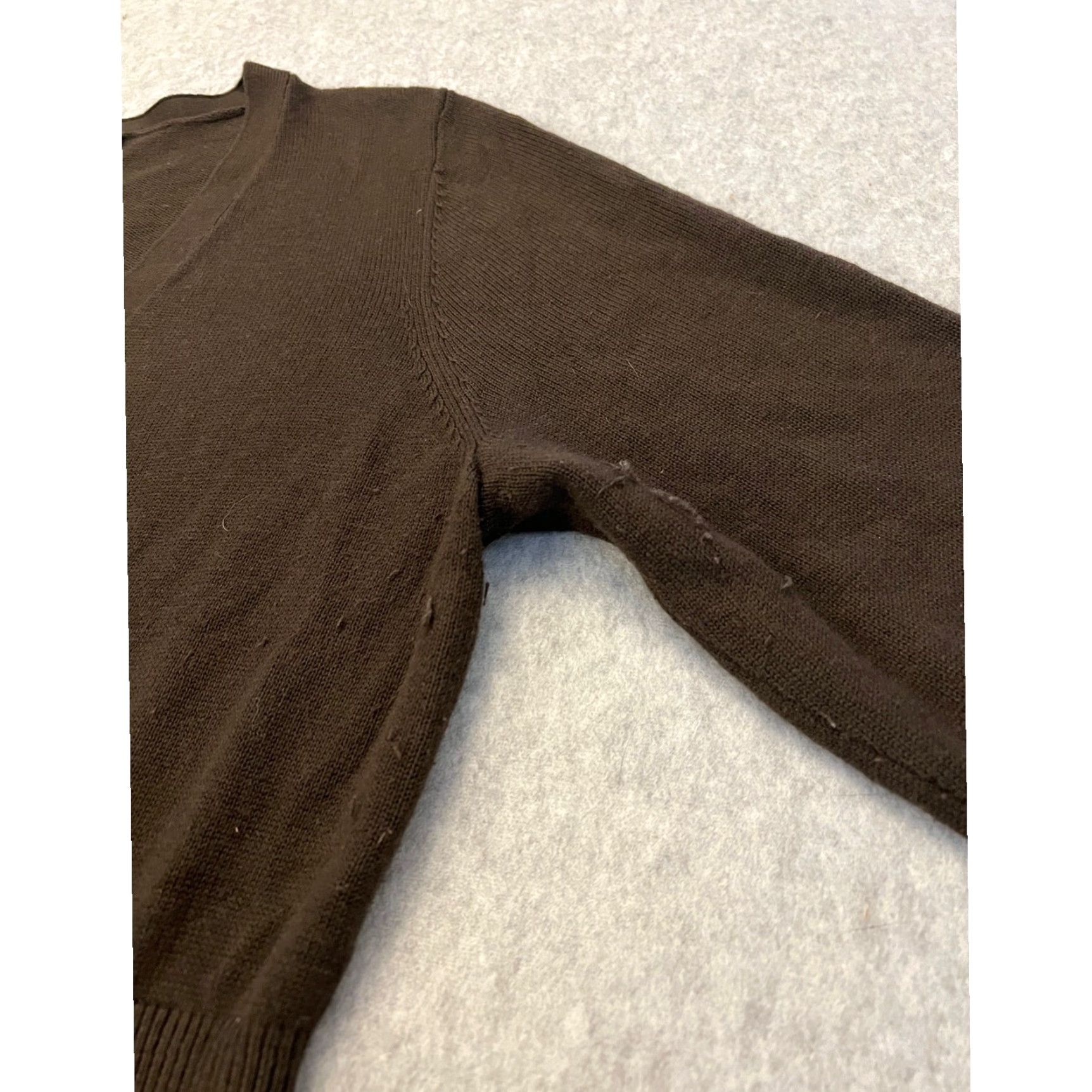 Ann Taylor Ann Taylor Cardigan Women XL Brown Wool Blend V Neck Button Front Size XL / US 12-14 / IT 48-50 - 5 Thumbnail