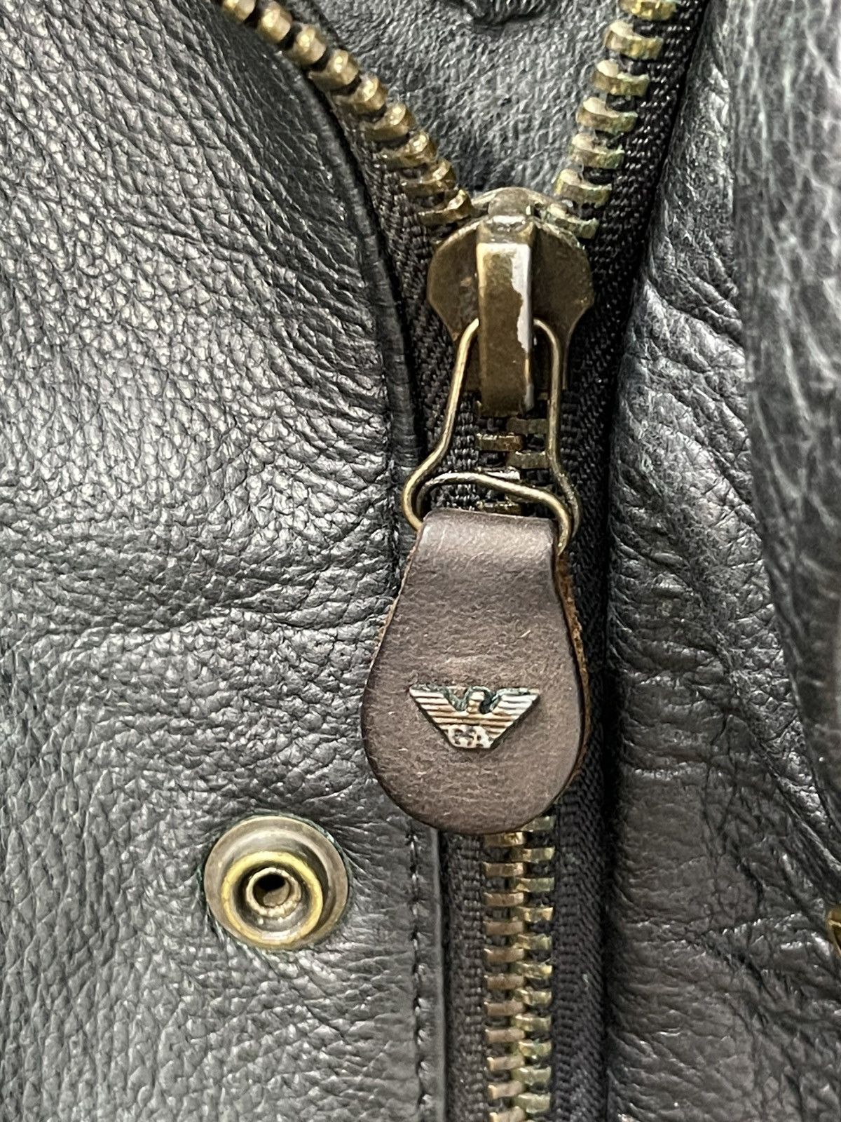 Armani Rare Leather Jacket Vtg 80s Armani Jeans julius dior Size US L / EU 52-54 / 3 - 6 Thumbnail