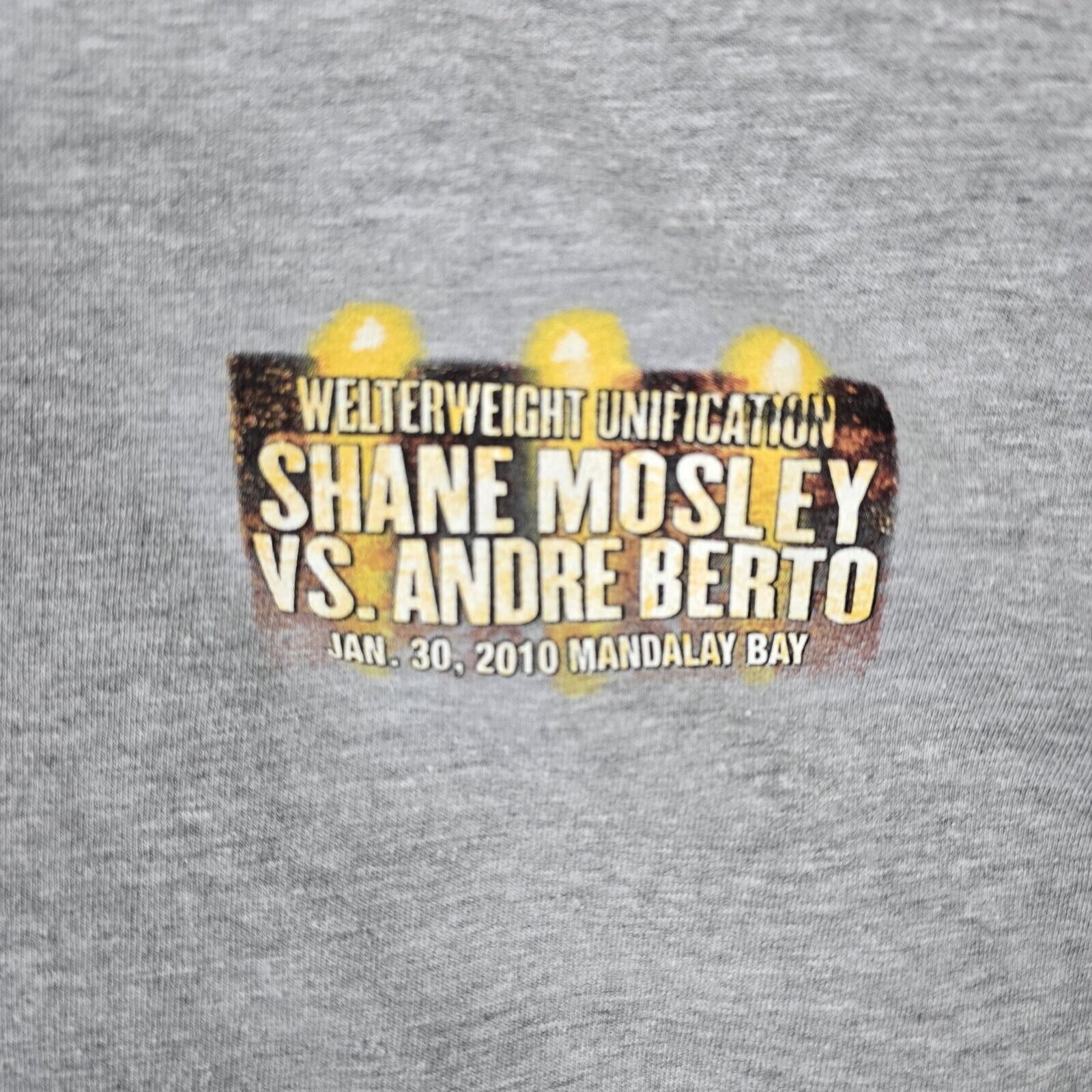 Alstyle Shane Mosley Andre Berto Shirt Large Cancelled Boxing Fight Size US L / EU 52-54 / 3 - 5 Thumbnail