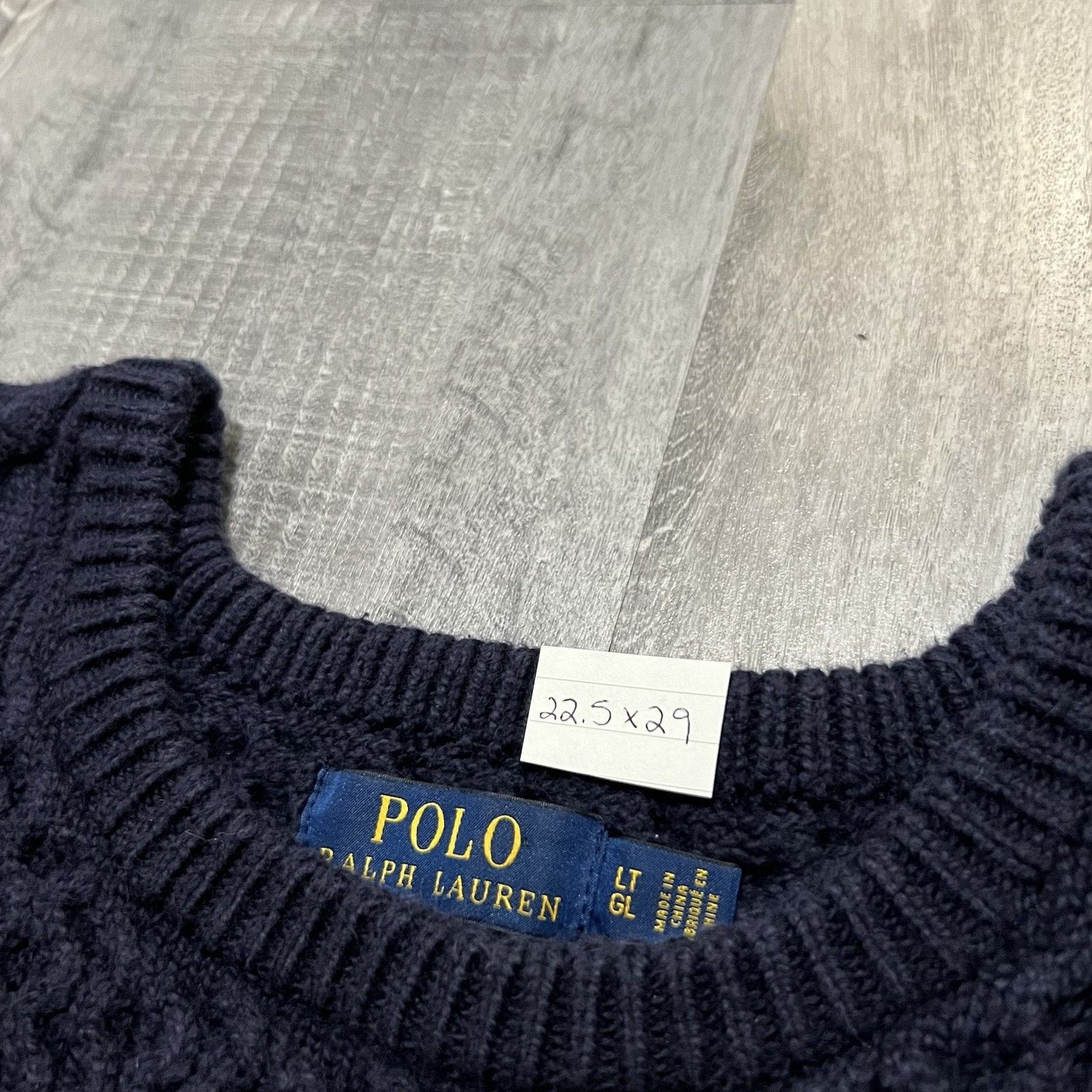 Polo Ralph Lauren Polo Ralph Lauren Sweater Mens LT Blue Fisherman Cable Knit Size US L / EU 52-54 / 3 - 4 Thumbnail