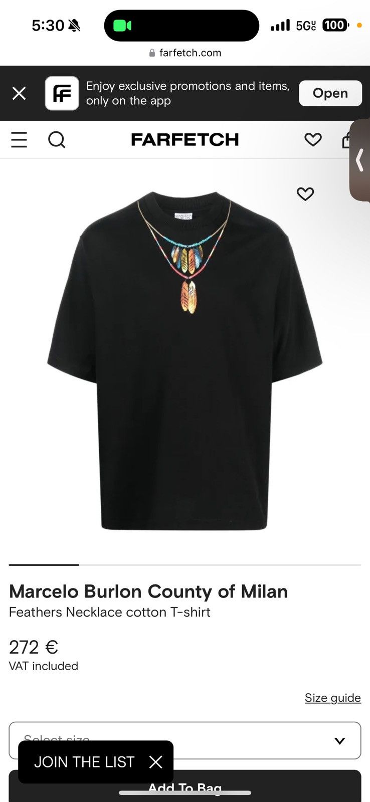 Marcelo Burlon Marcelo burlon tee with feather design Size US XS / EU 42 / 0 - 1 Thumbnail