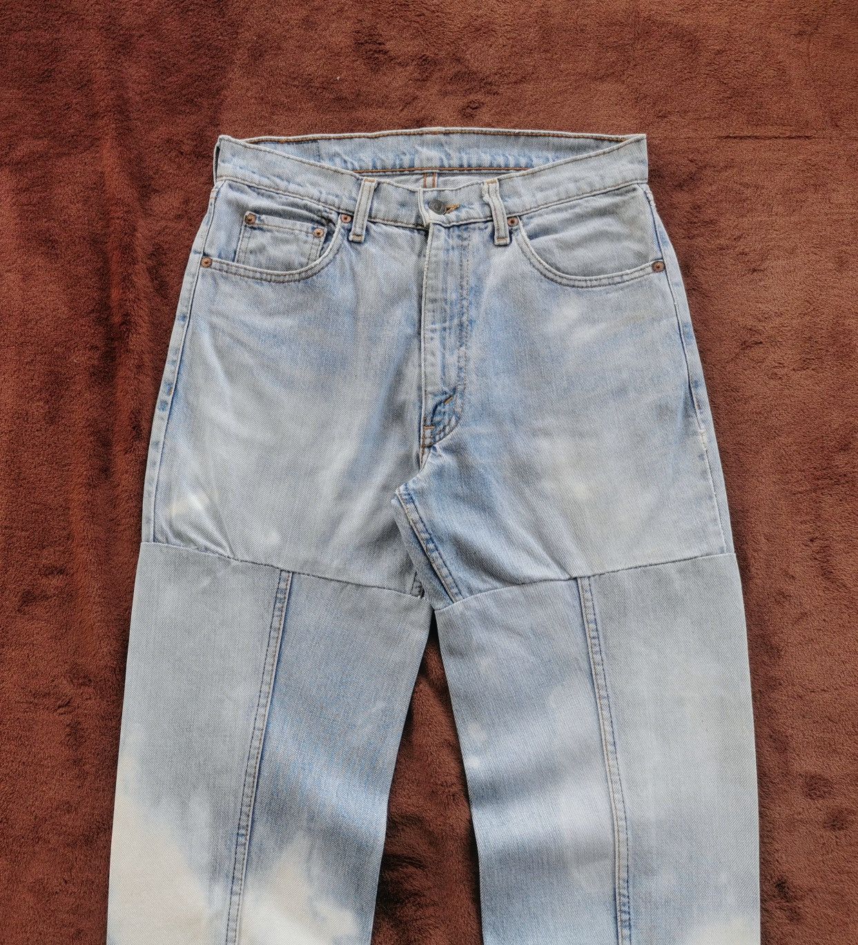Levi's Vintage Levis Bleach Reworked Legs Denim Jeans Size US 30 / EU 46 - 3 Thumbnail