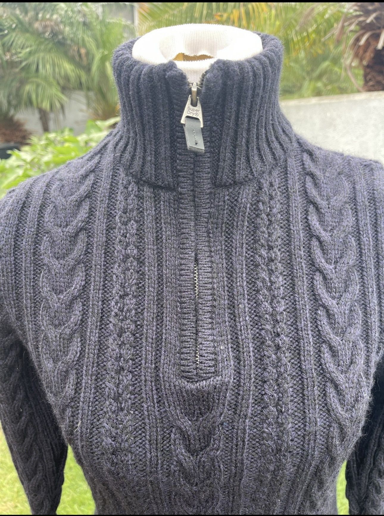 Superdry New Superdry Jacob Henley Navy Knit Sweater Half Zip Men's S Size US S / EU 44-46 / 1 - 4 Thumbnail