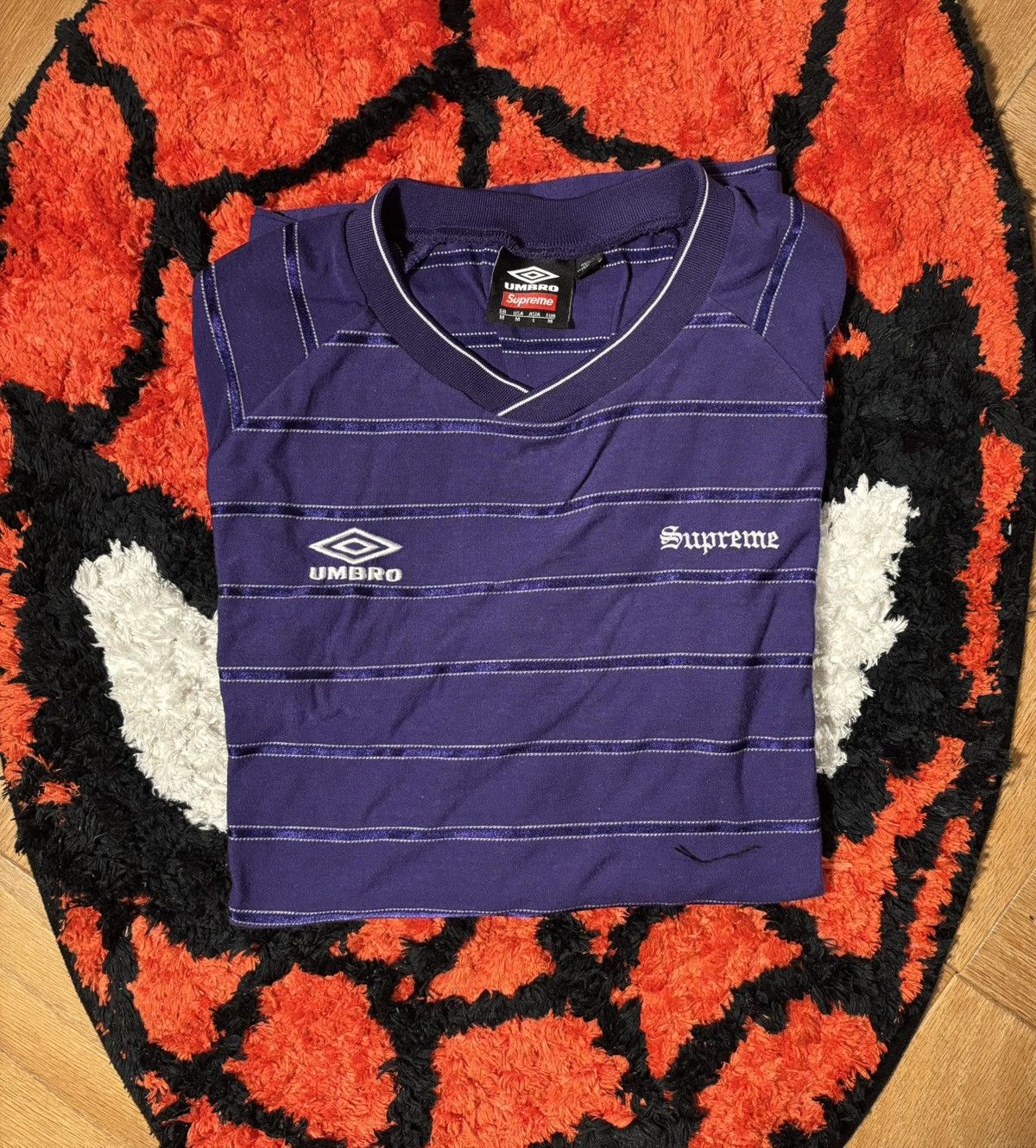 Supreme × Umbro Supreme Umbro Stripe Soccer Jersey Size US M / EU 48-50 / 2 - 1 Thumbnail