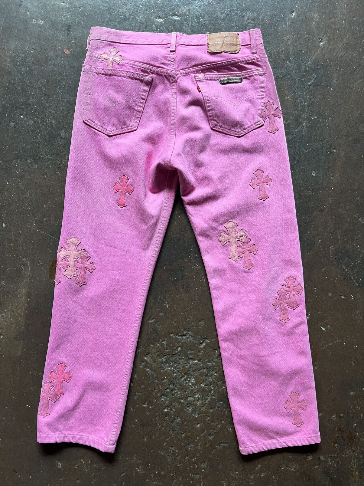 Chrome Hearts SOLD Chrome hearts pink denim Size US 34 / EU 50 - 4 Thumbnail