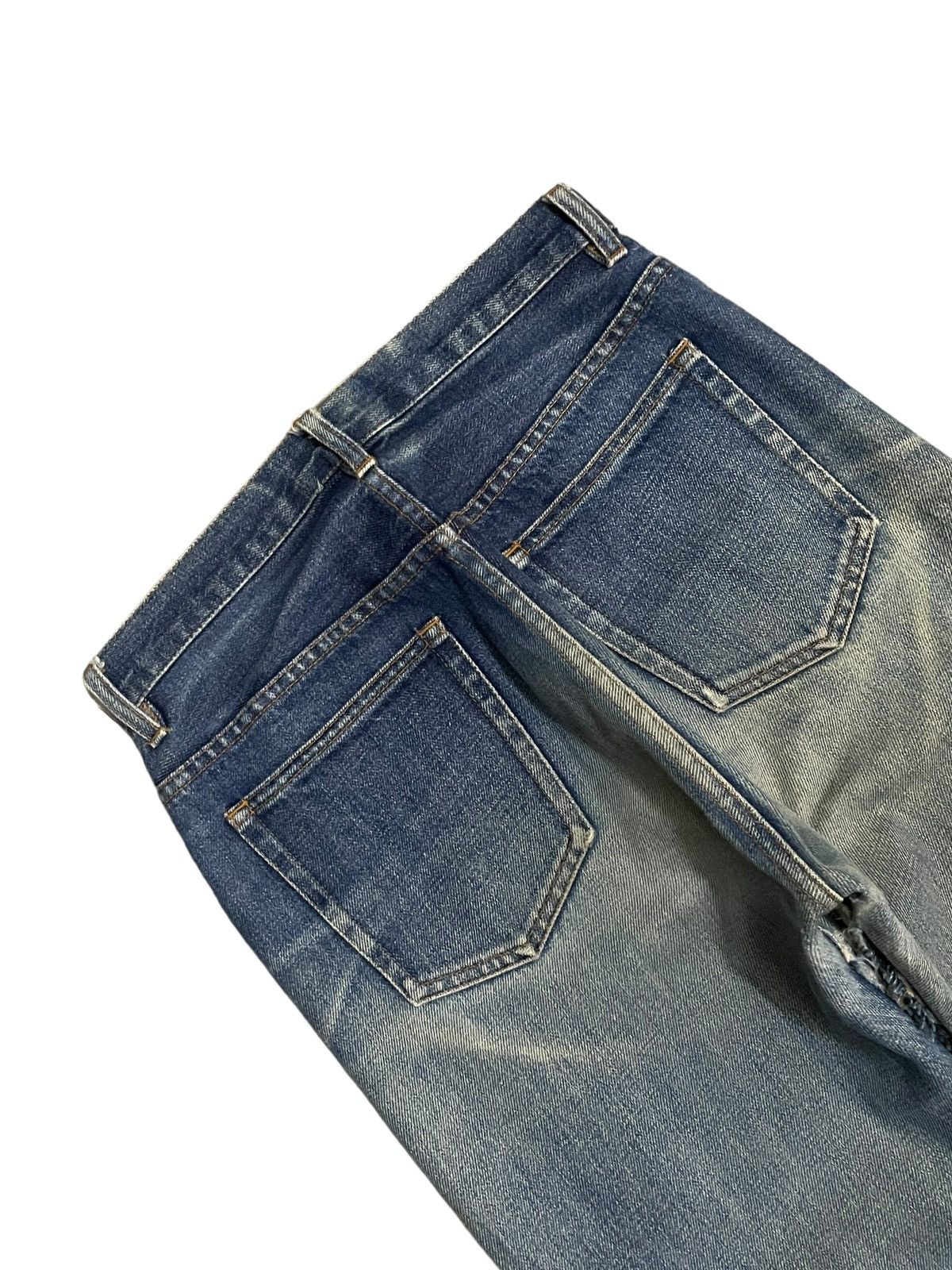 A.P.C. Vintage A.P.C Selvedge Blue Wash Loose Fit Distressed Jeans Size US 27 - 10 Thumbnail