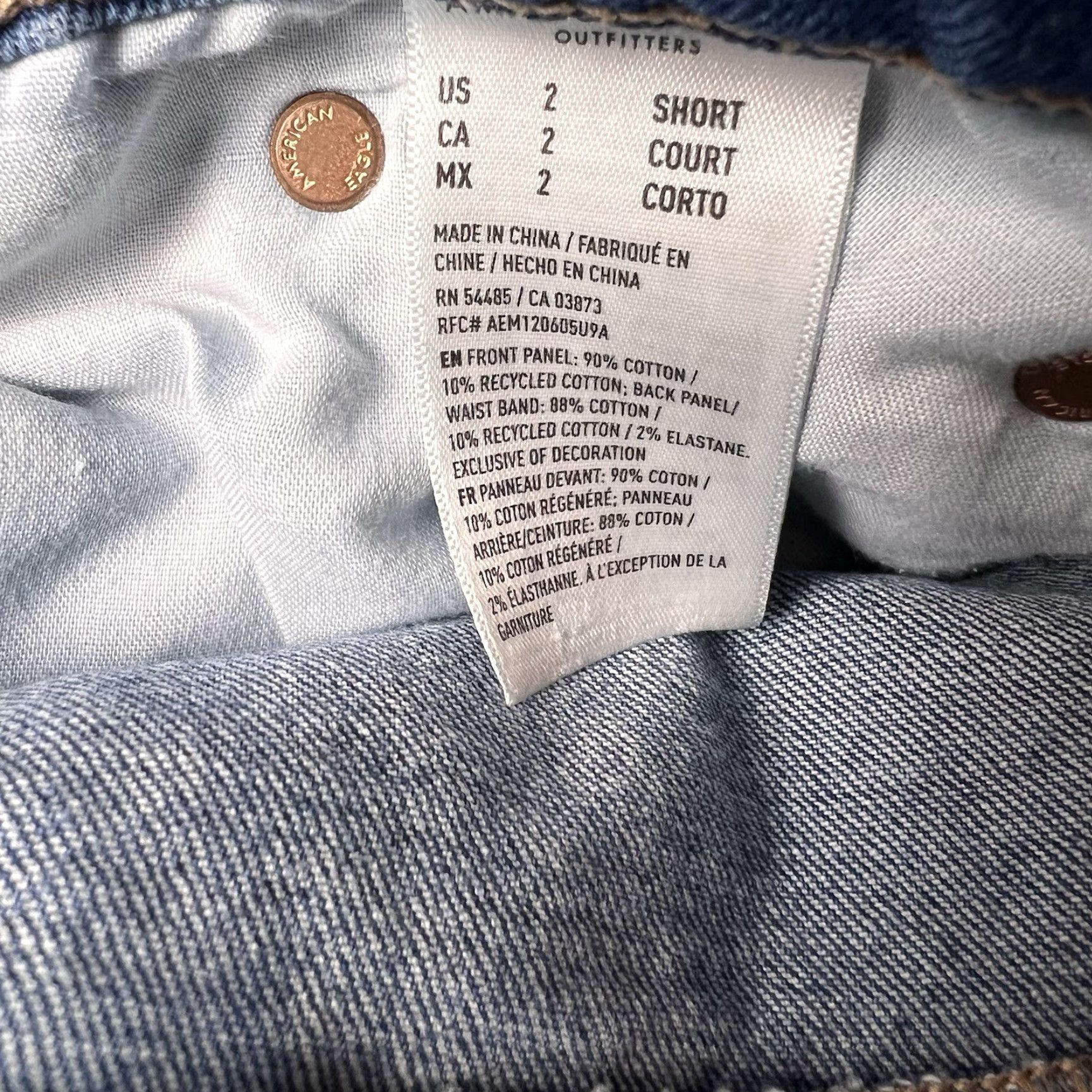 American Eagle Outfitters American Eagle Outfitters Jeans Womens 2 Short Blue Low-Rise Baggy Flare Distressed Boho Size 26" / US 2 / IT 38 - 4 Thumbnail