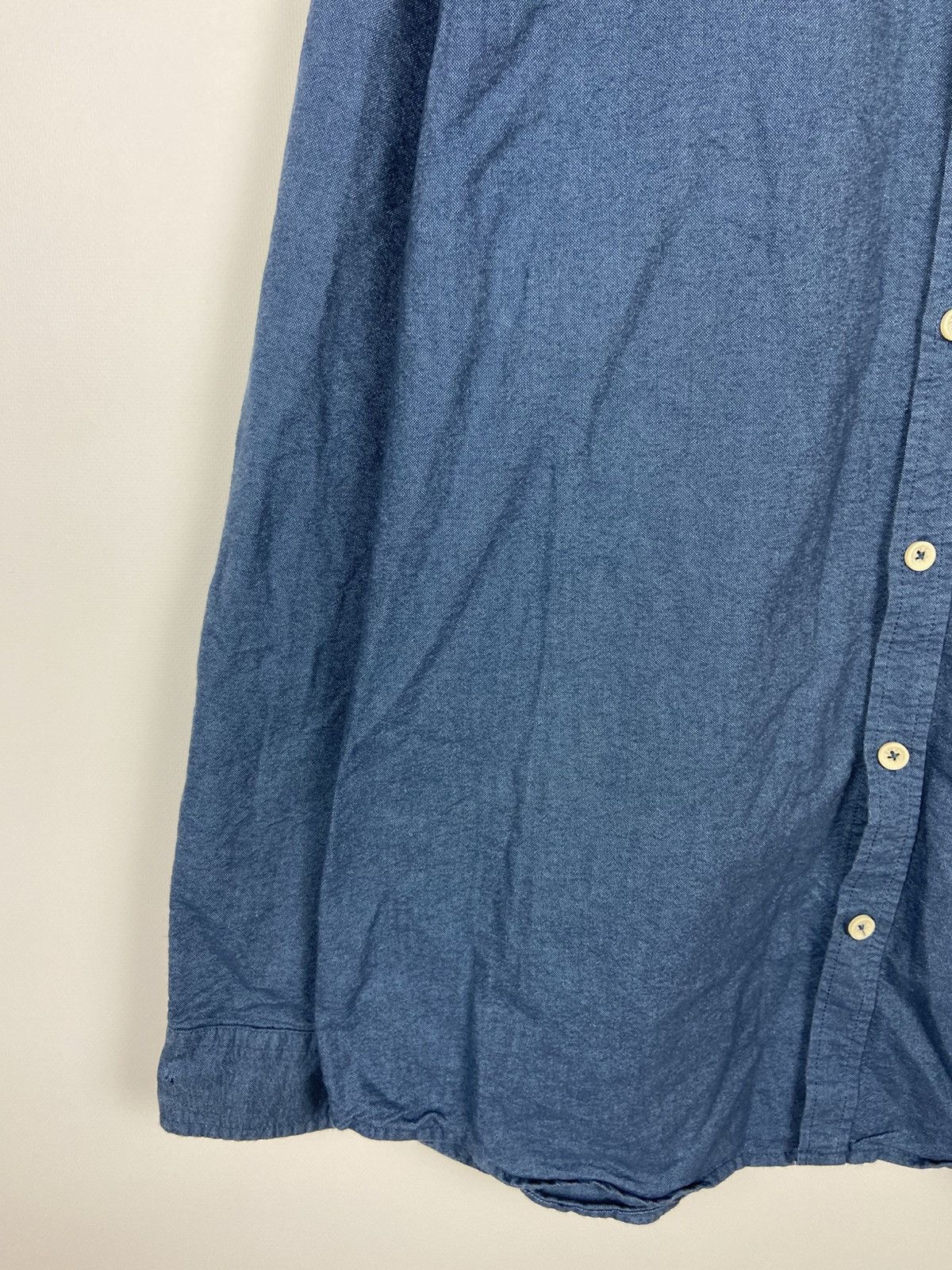 Folk Folk Button-Up Shirt Blue Cotton Pocket Designer Sz 4 Size US M / EU 48-50 / 2 - 5 Thumbnail