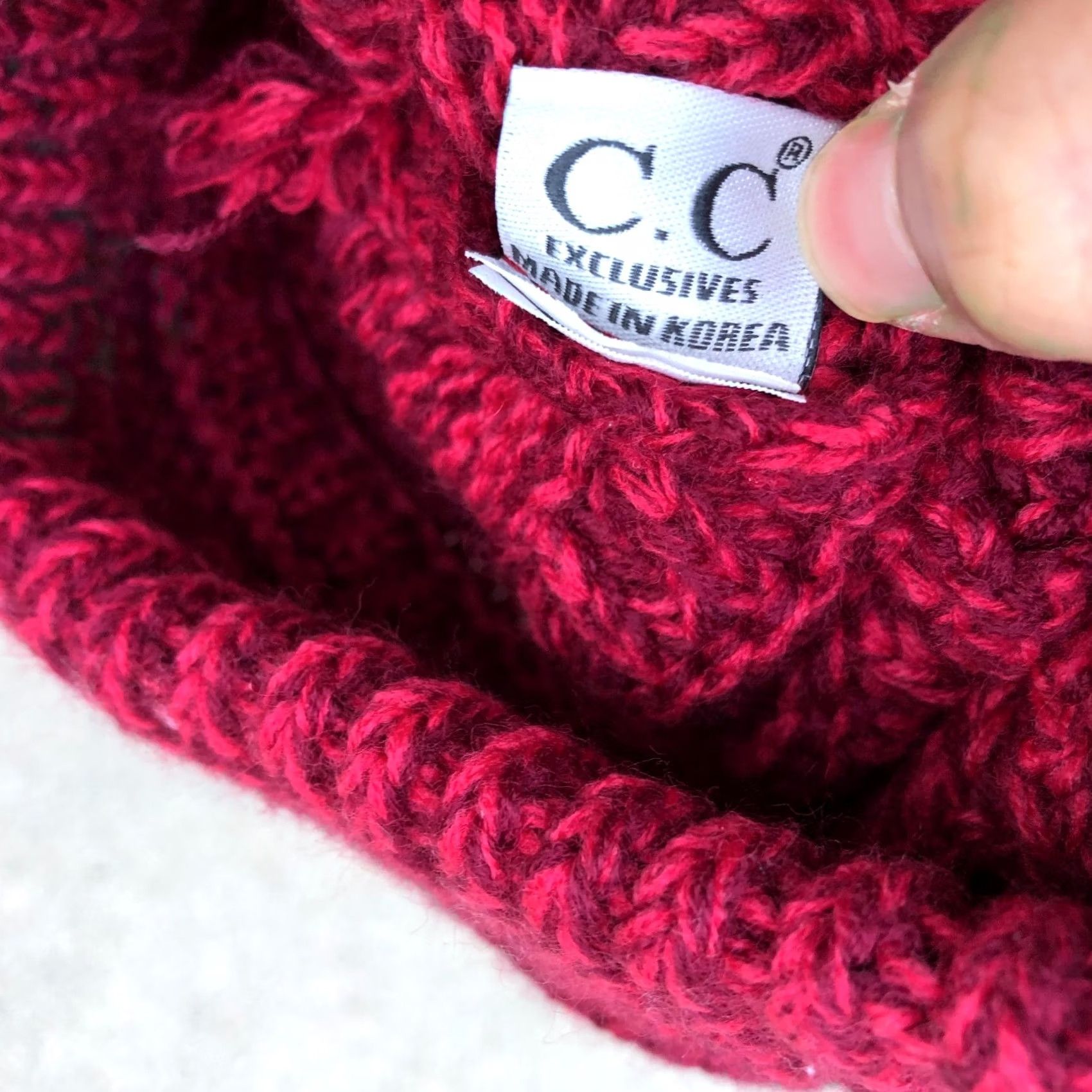 Vintage C.C. Beanie Hat Women One Size Red Cap Shirt/Hat Size ONE SIZE - 5 Thumbnail