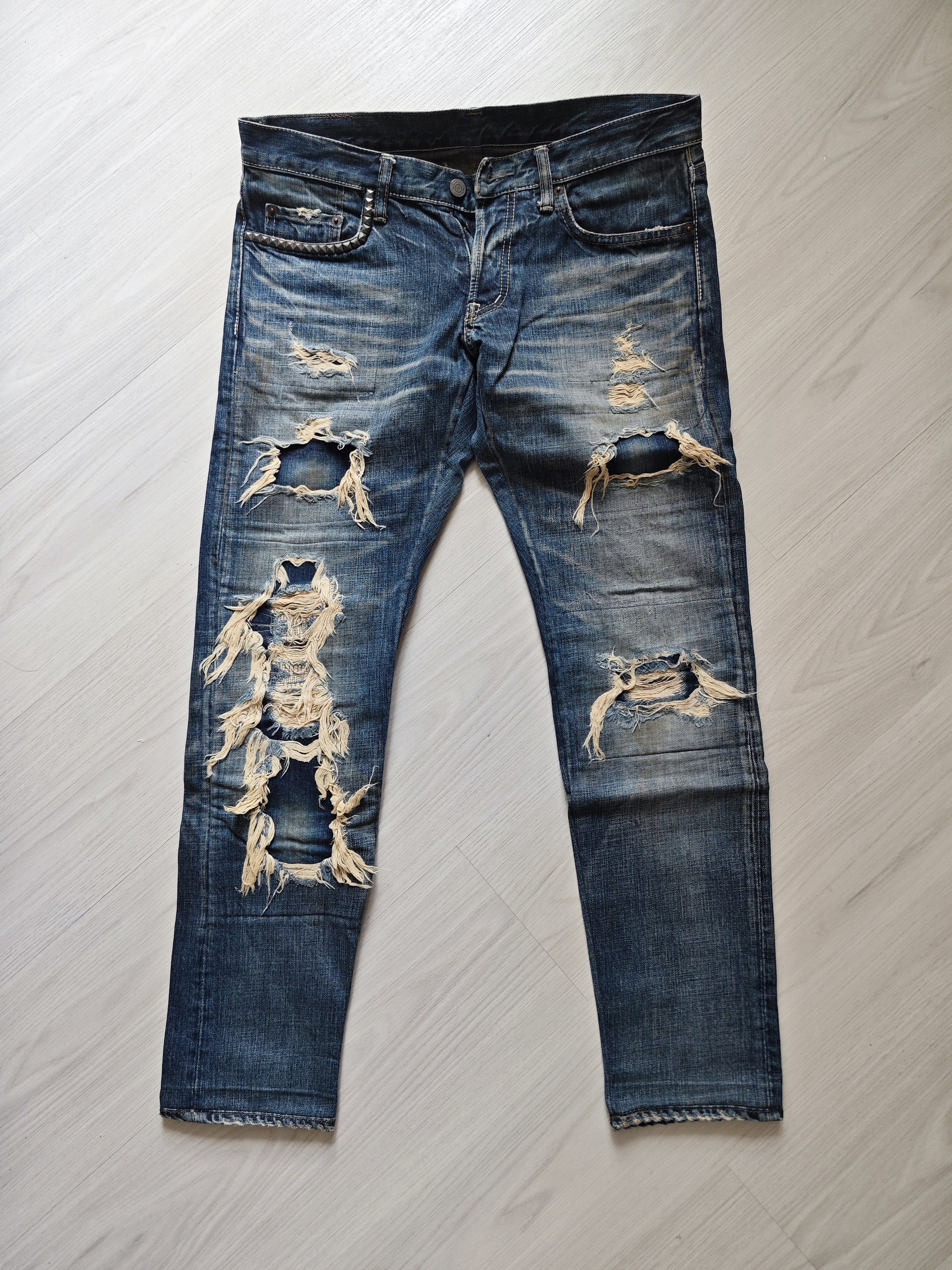 Hysteric Glamour Hysteric Glamour x tetei destroyed jeans Size US 30 / EU 46 - 1 Thumbnail