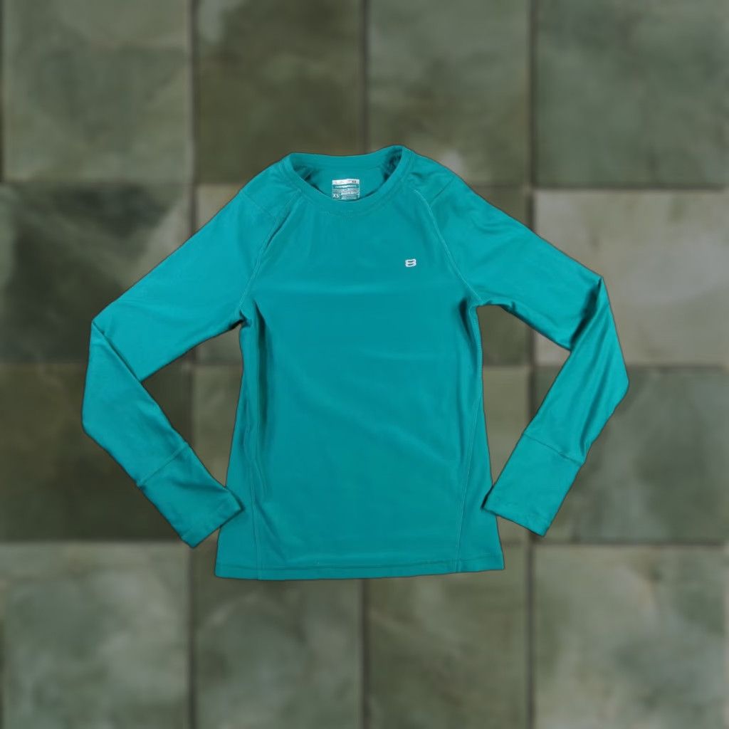 Layer 8 Layer8 Top Women XS Teal Performance Long Sleeve Quick Dry Wicking Qwick Dry Shirt Size XS / US 0-2 / IT 36-38 - 1 Thumbnail