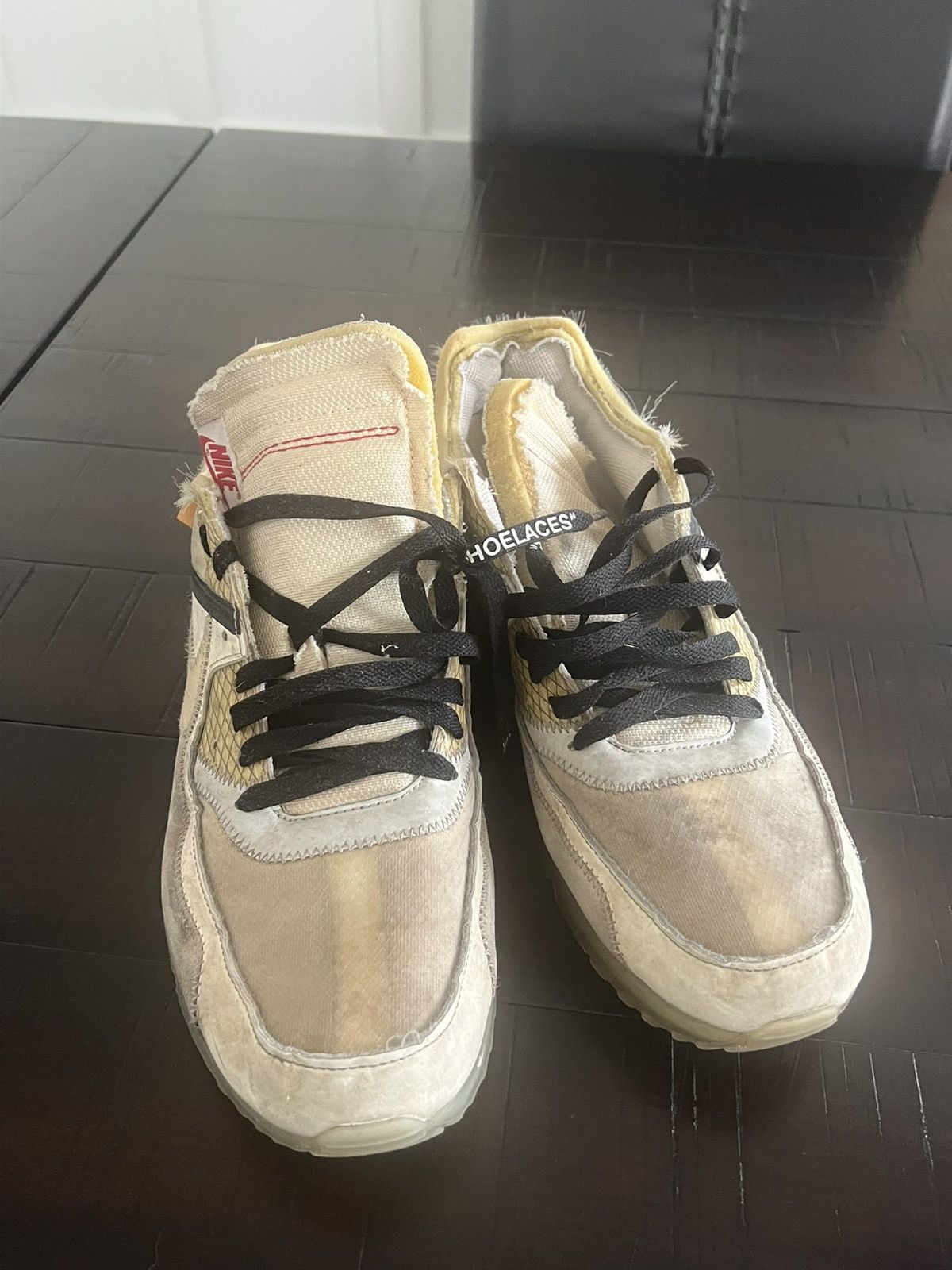 image of Nike x Off White Air Max 90 Shoes, Men's (Size 12)