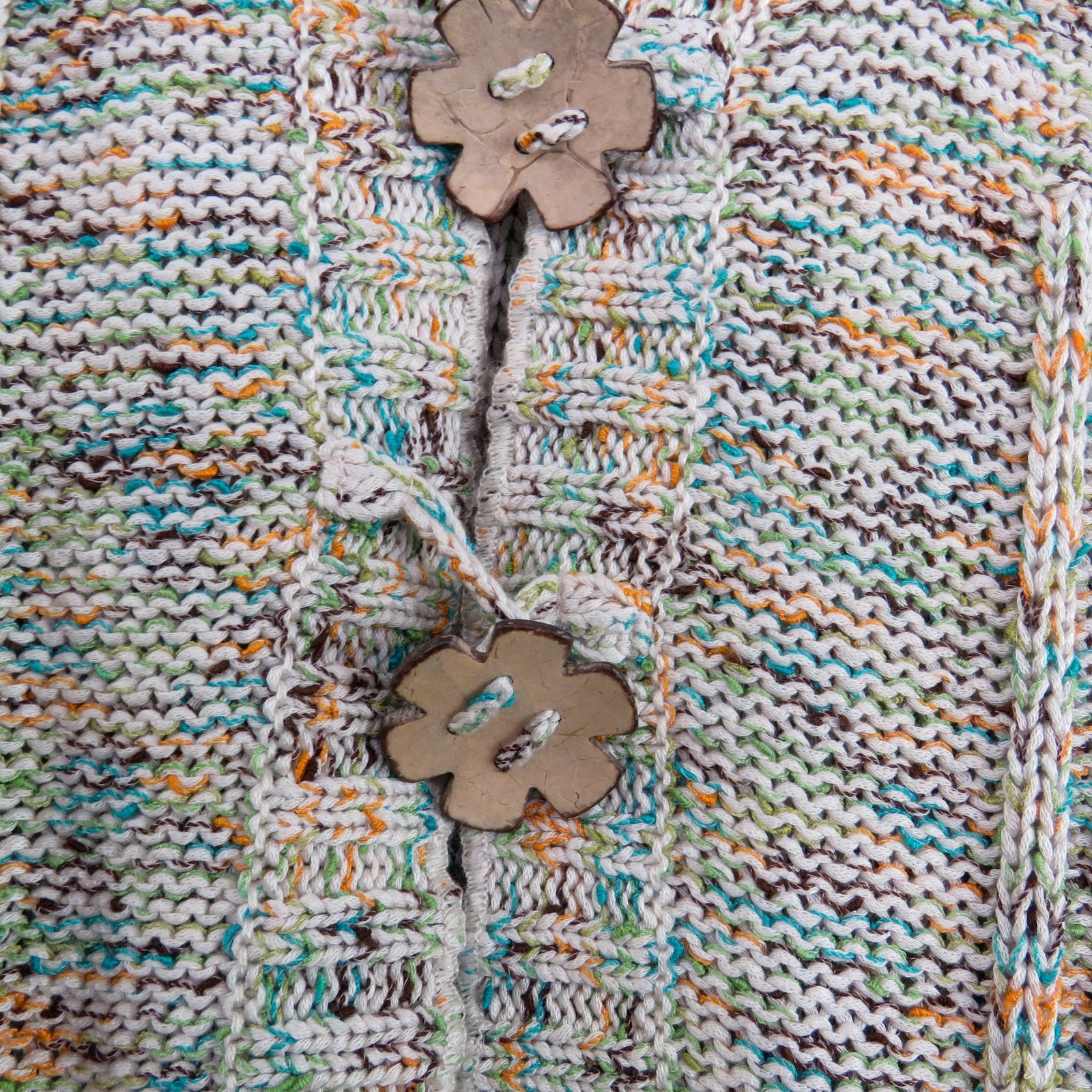 Bcbgmaxazria Y2k BCBGMAXAZRIA Multi Color Rainbow Knit Cardigan Large Size L / US 10 / IT 46 - 4 Thumbnail