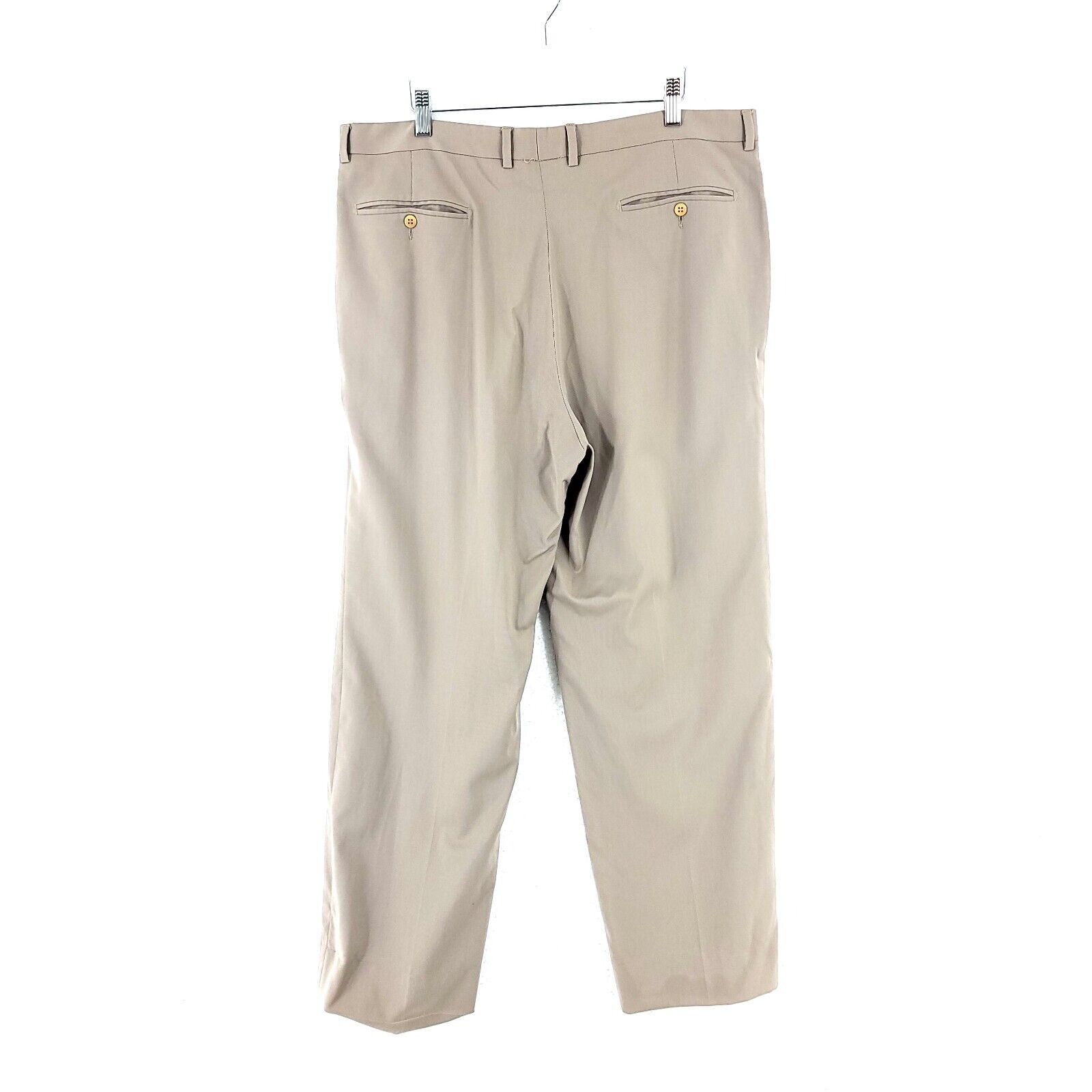 Ermenegildo Zegna Ermenegildo Zegna Tan Super 100s Fine Worsted Wool Pleated D Size 38R - 3 Thumbnail