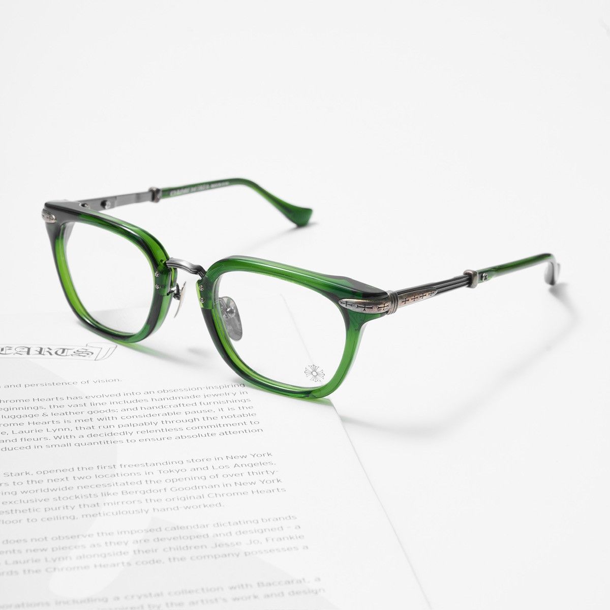 Chrome Hearts CHROME HEARTS TITANASLUVR MOSS/PEWTER GLASSES Size ONE SIZE - 1 Thumbnail