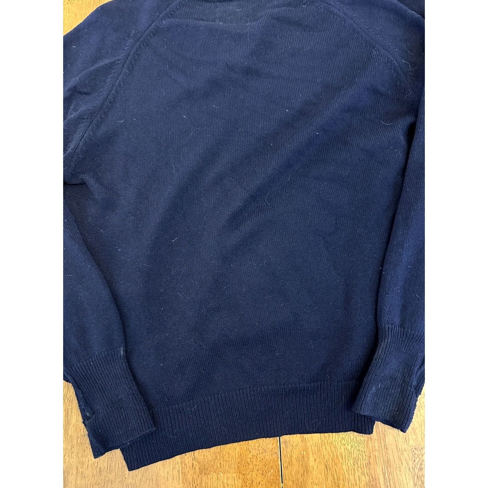 Pendleton VINTAGE Pendleton Lambswool V Neck Sweater M Navy Men Pullover 80s USA Size US M / EU 48-50 / 2 - 5 Thumbnail