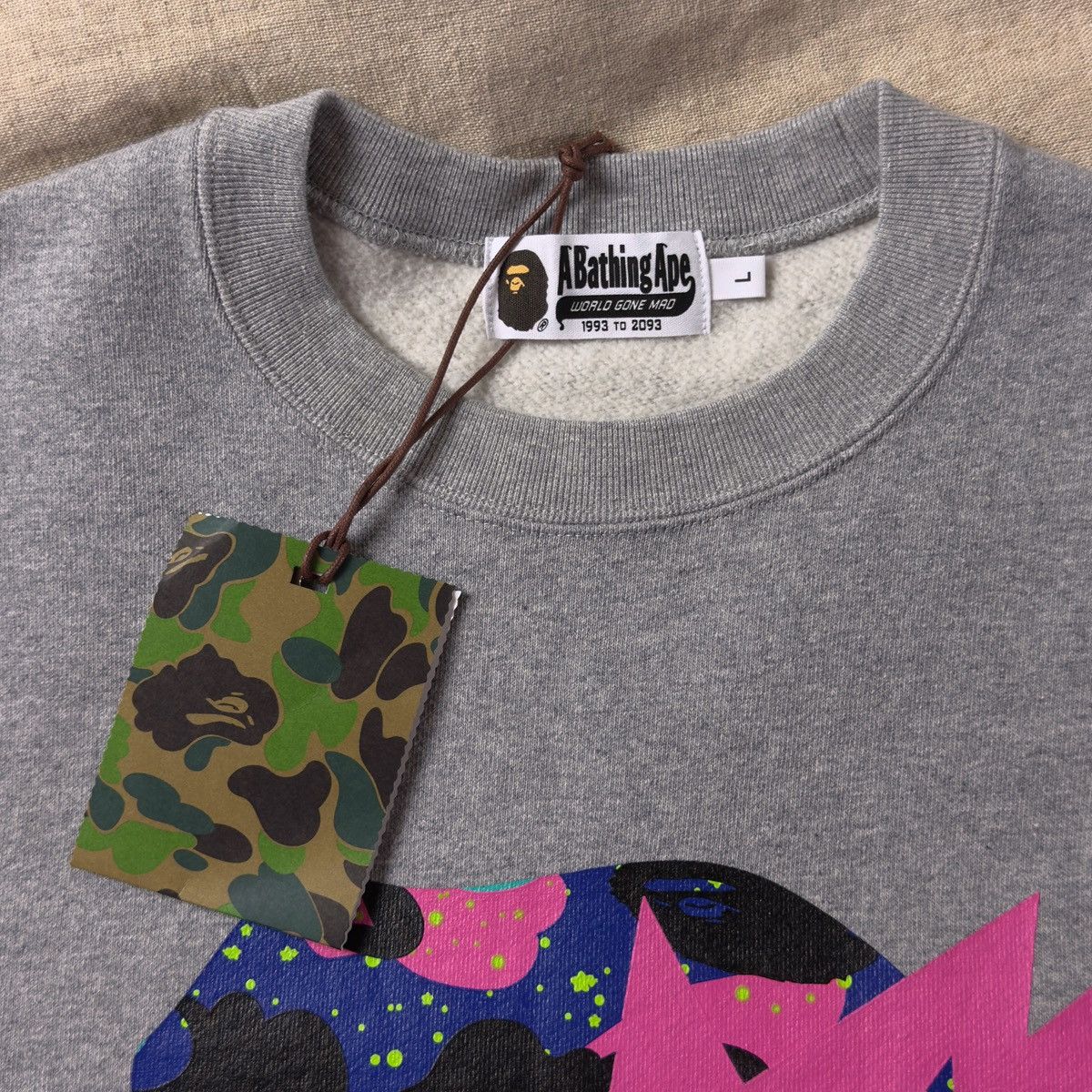 Bape Bape x Kid Cudi Crewneck Gray 2021 Size US L / EU 52-54 / 3 - 7 Thumbnail