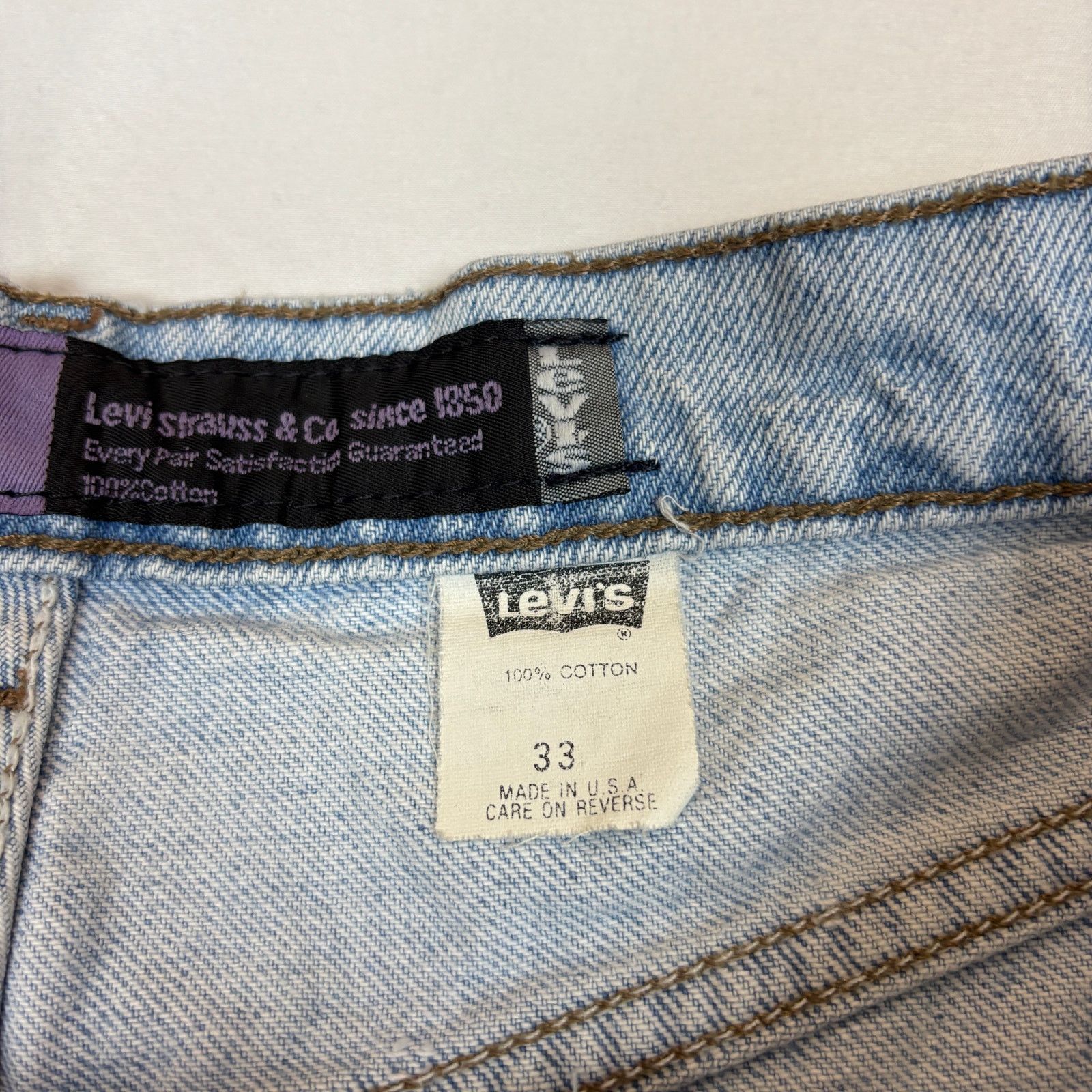 Levi's × Vintage Vintage 90s Levi's Silvertab Baggy Denim Shorts Jorts 33 Size US 33 - 4 Thumbnail