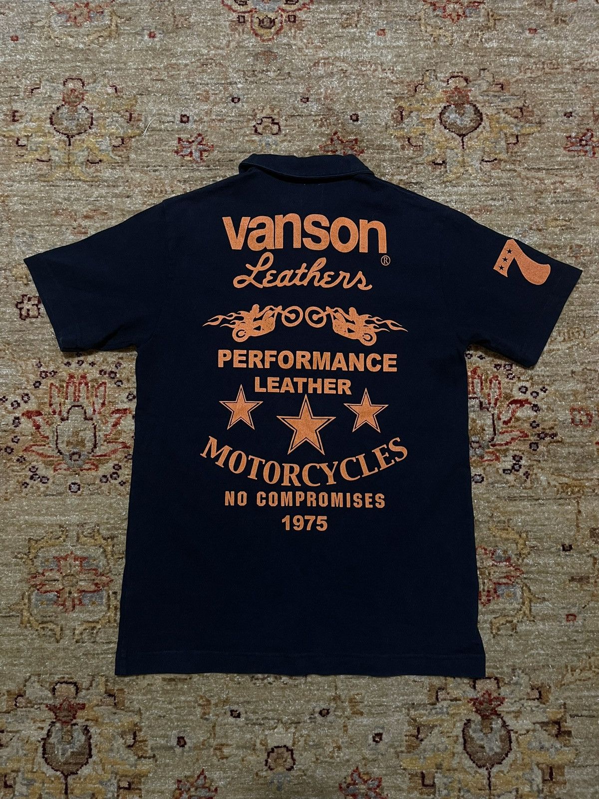 Vanson Leathers VANSON LEATHER COLLAR TSHIRT Size US XS / EU 42 / 0 - 2 Thumbnail