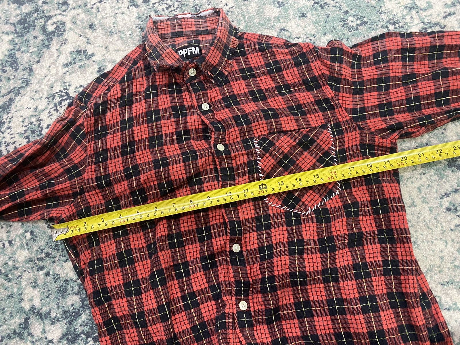 PPFM PPFM Distressed Design Flannel Button Up Shirt Size US L / EU 52-54 / 3 - 12 Thumbnail
