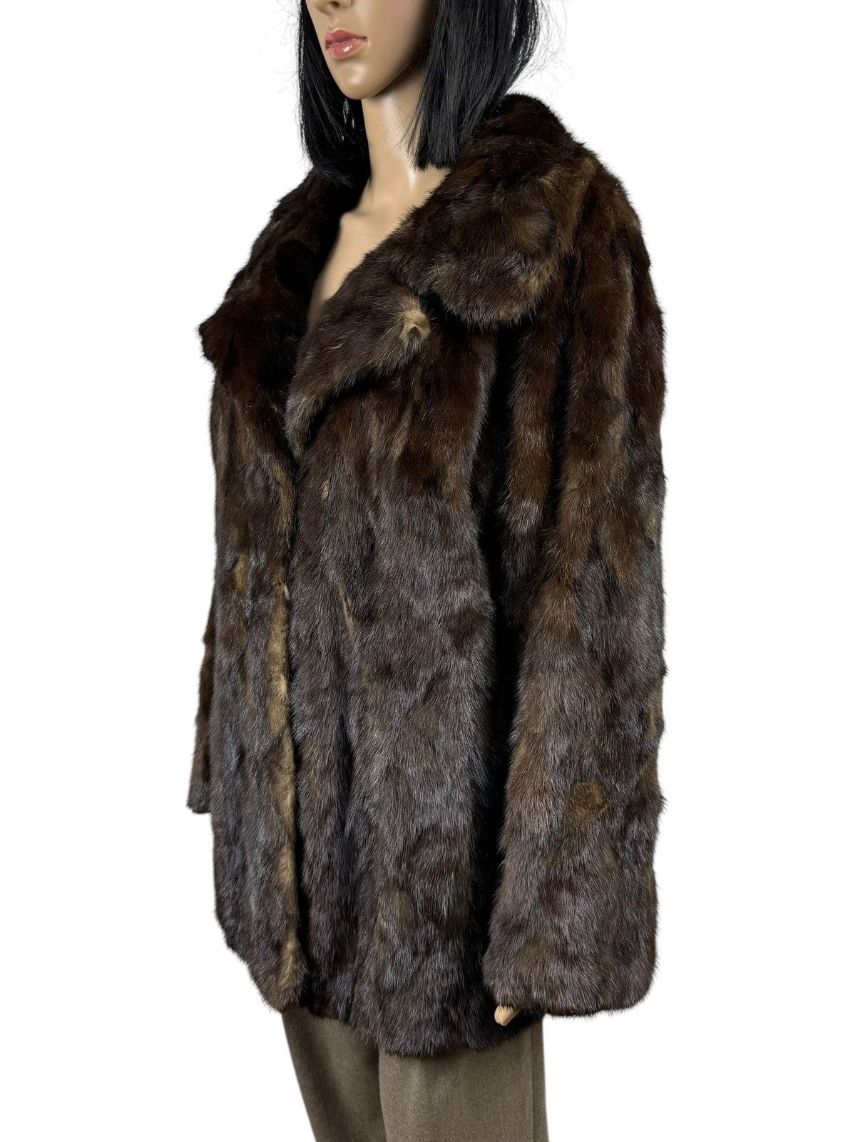 Handmade Real Genuine Mink Fur Coat Jacket Size Large Size L / US 10 / IT 46 - 5 Thumbnail